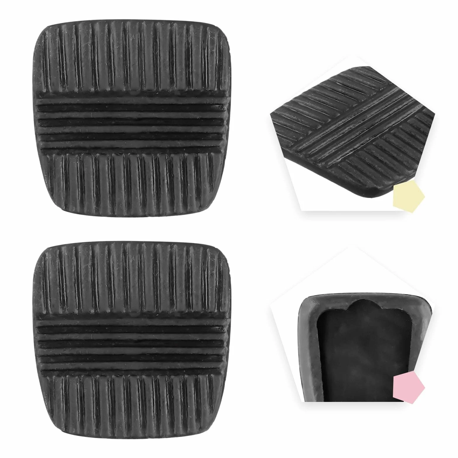 Juego de 2 fundas de goma para pedales de freno y embrague de coche para Nissan Patrol MQ