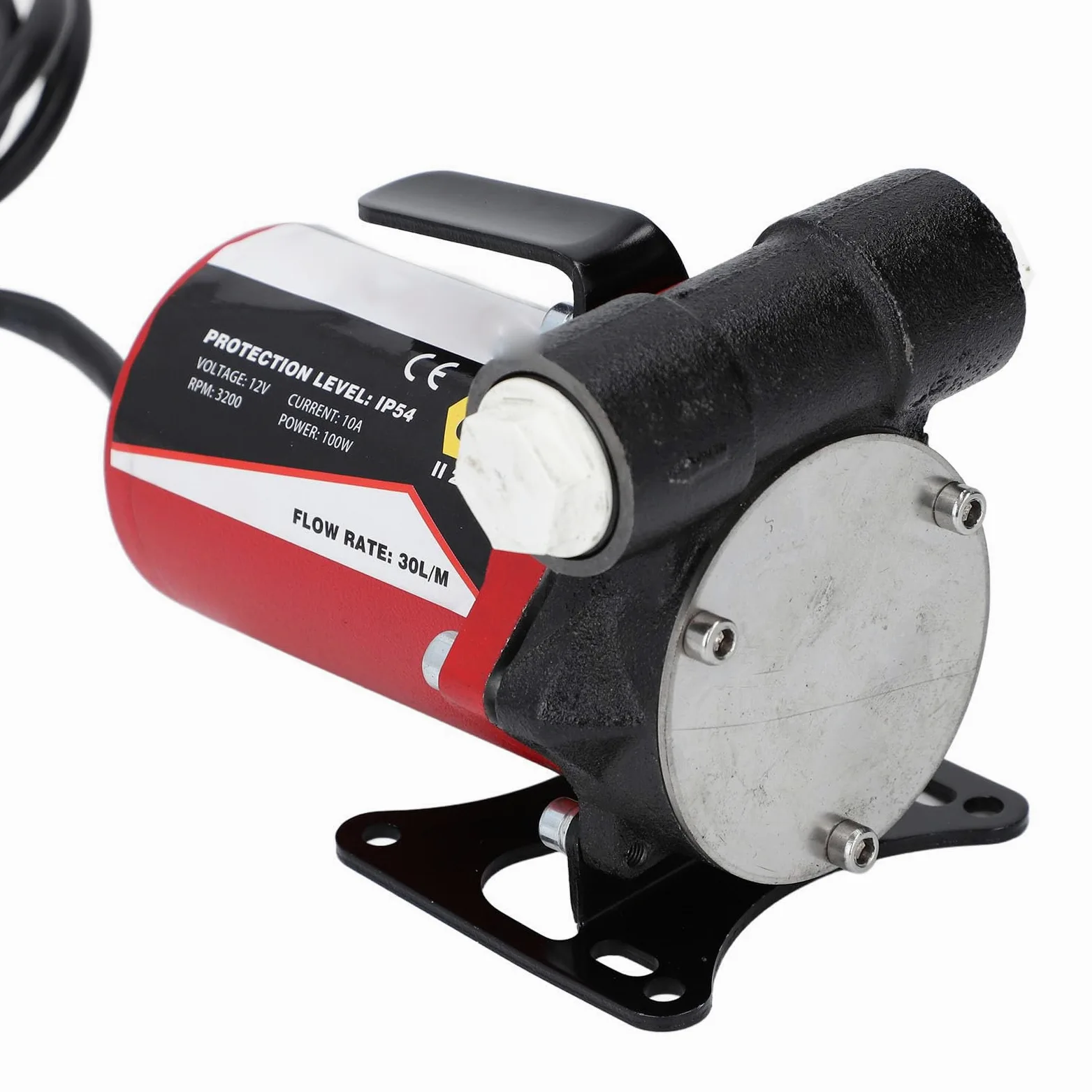 Bomba Eficiente de Gasolina de Hierro Fundido de 30 L/m, Seguridad Mejorada, Diseño Resistente con Bomba de Transferencia de Aceite de Auto Cebado, Interfaz BSP3/4 para Gasolina, Queroseno