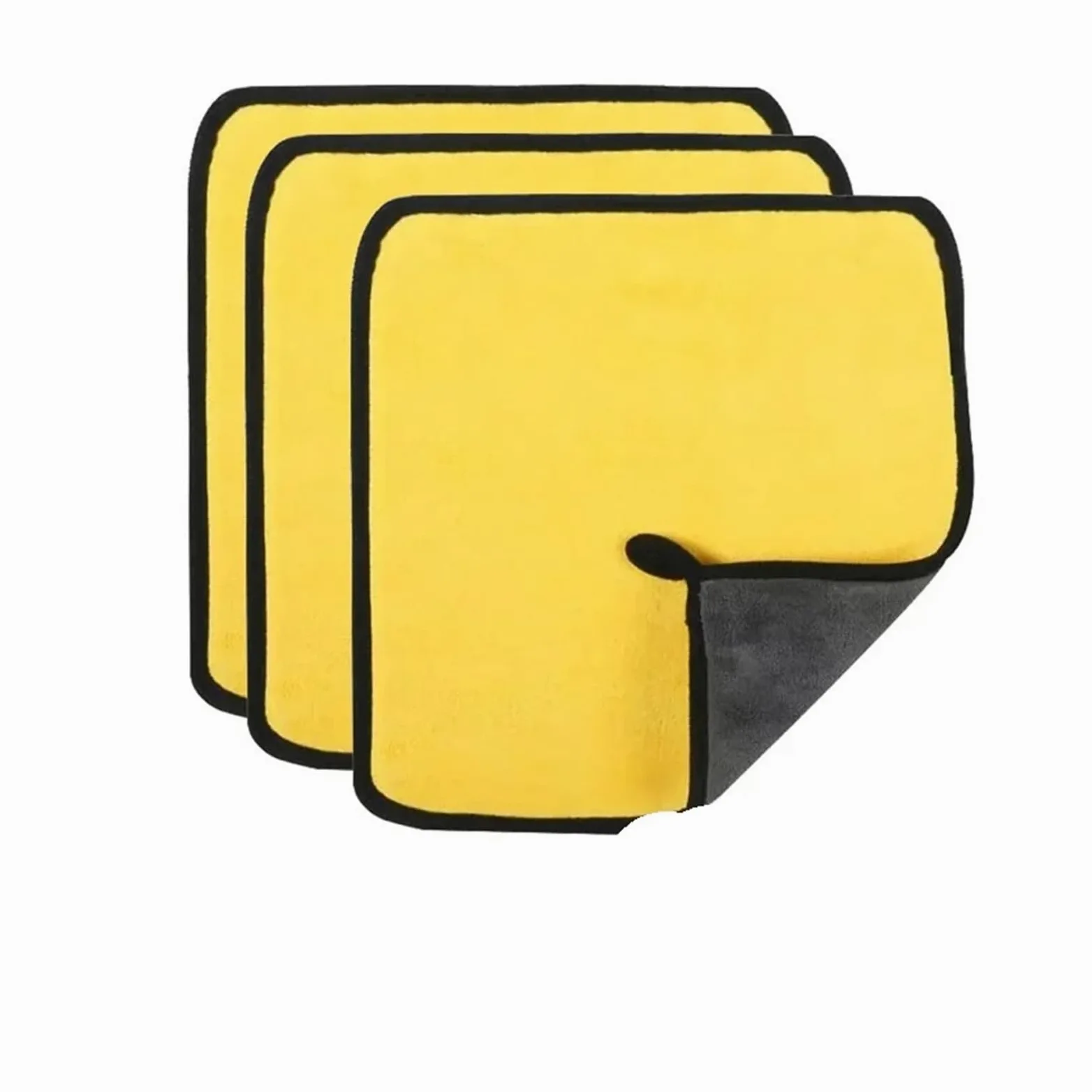 Toallas for Lavado de Autos, paño de Limpieza, paño Absorbente seco, Toalla de Microfibra de Uso General, Gruesa, Amarilla, 30/40/60 cm(10pcs 30x60cm)