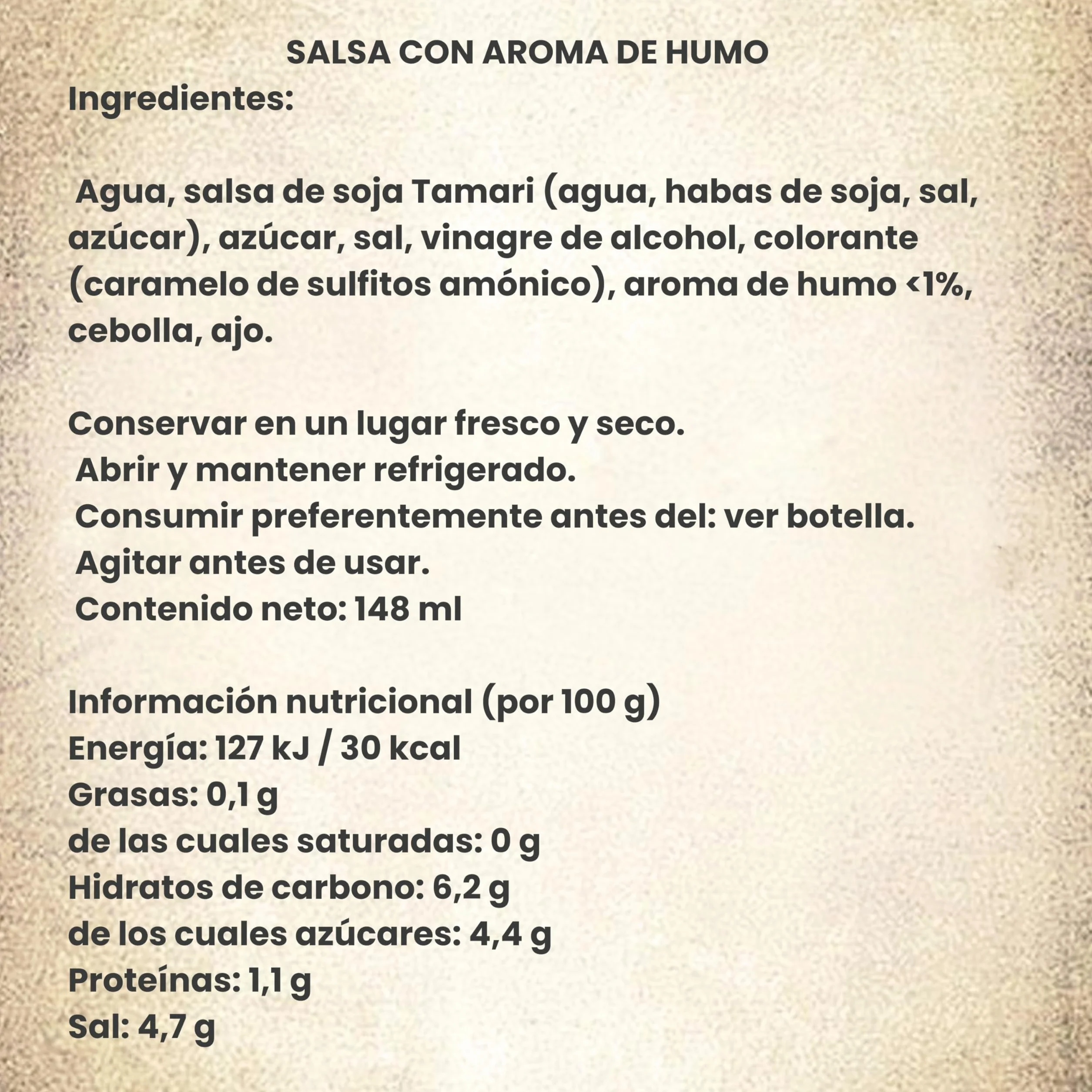 Stubbs Liquid Smoke Hickory Salsa con Aroma de Humo para Carnes, Asados y Barbacoas 148ml