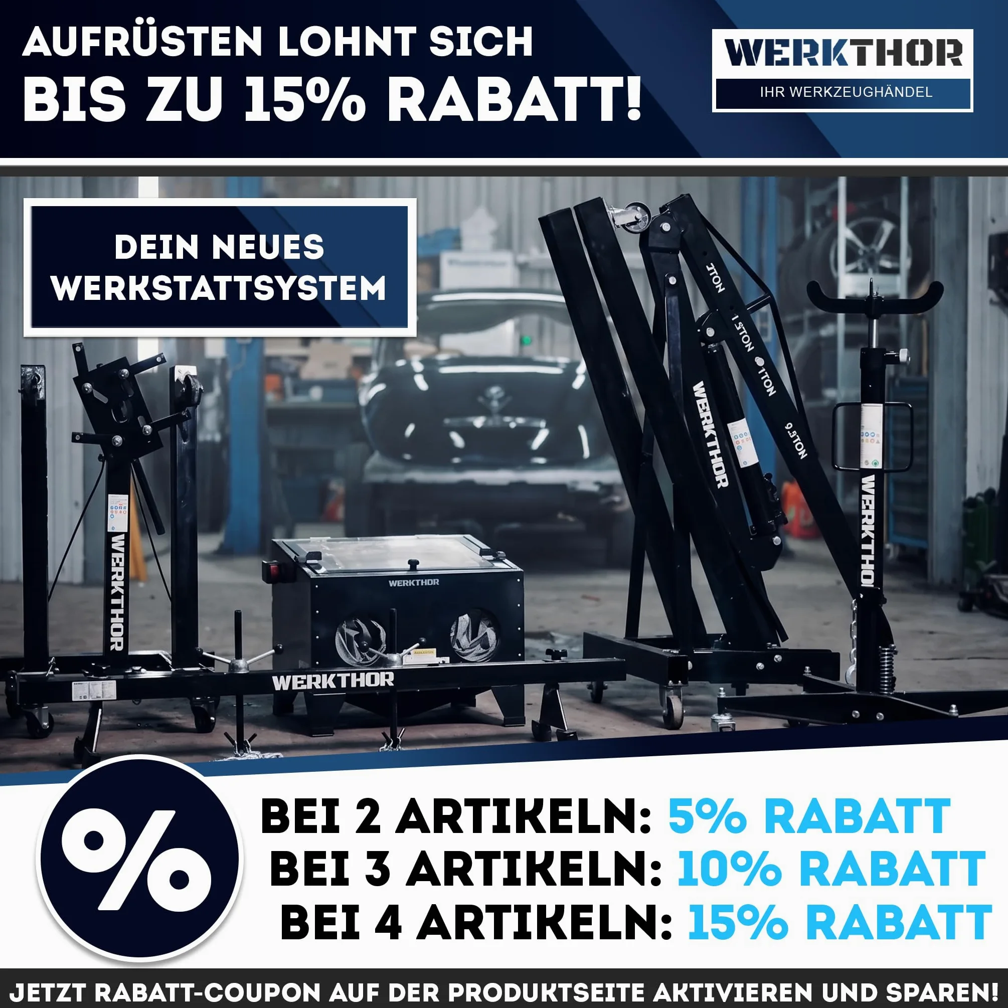 WERKTHOR Soporte de motor para coche, 900 kg, profesional, para camiones y V8, soporte de motor giratorio 360°, carga pesada, caballete negro XXL estable, soporte de montaje para diésel y bloque