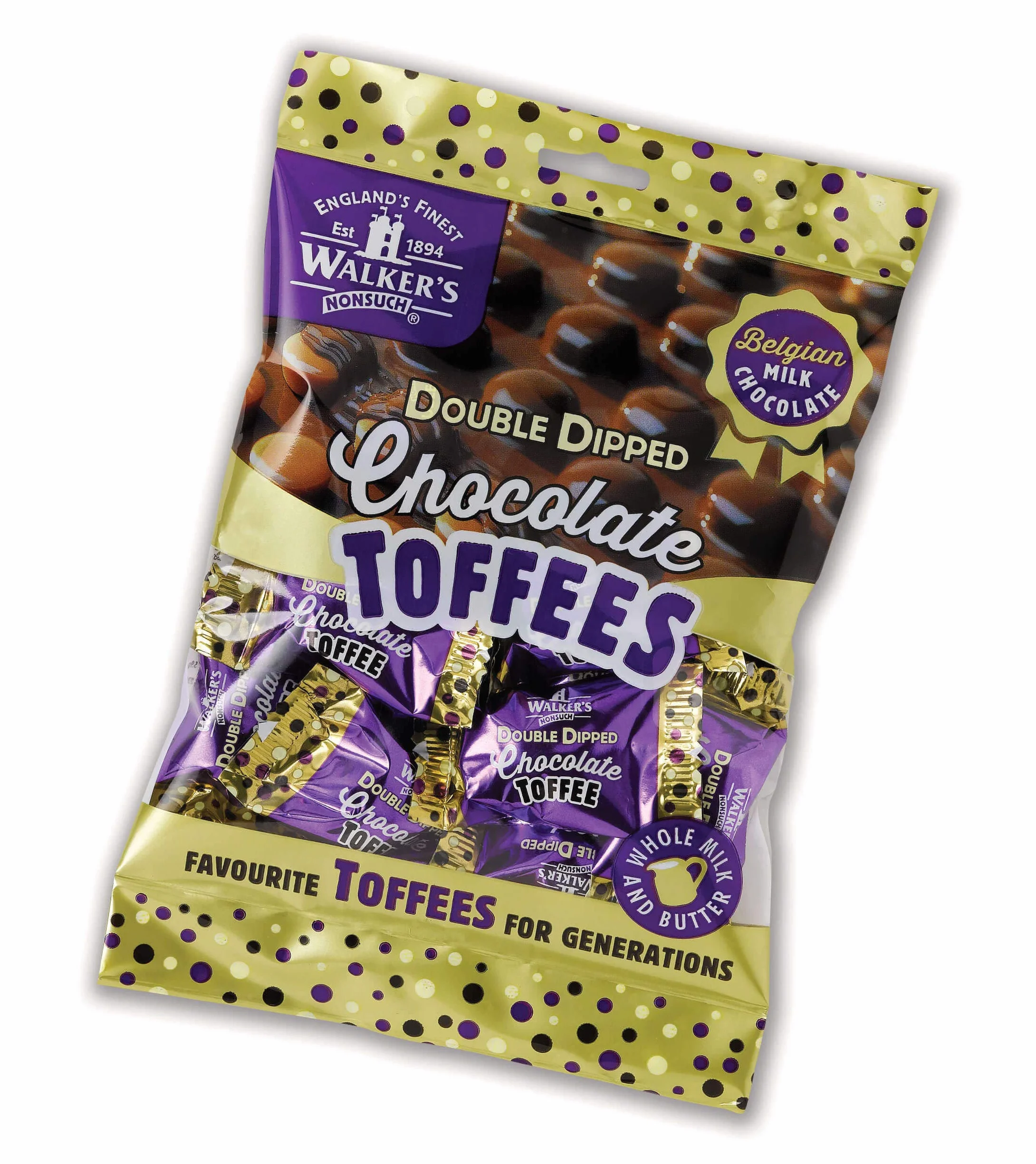 Walker's Nonsuch Toffees de chocolate doble sumergido 135g