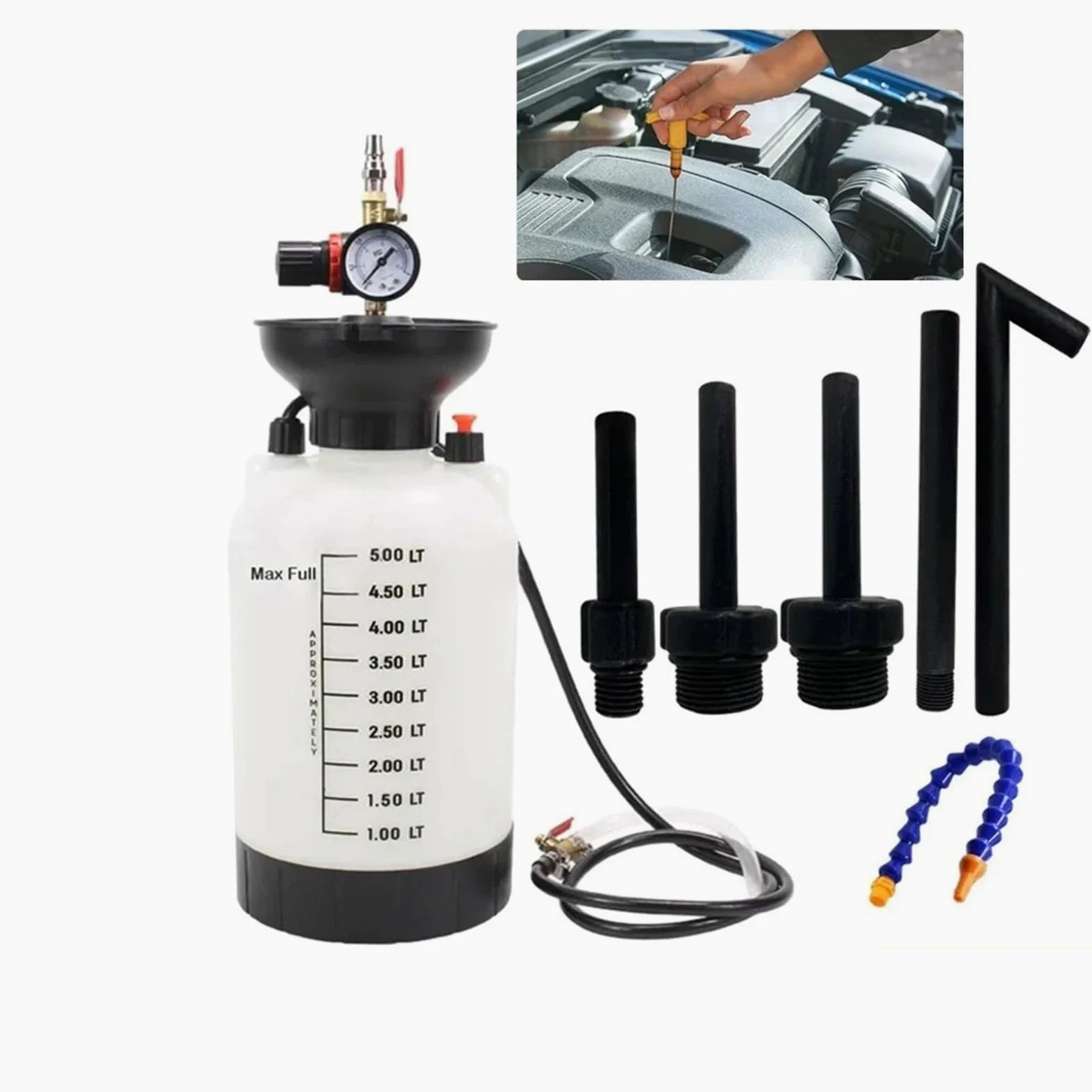 Extractores de fluidos De líquido de aceite de bomba de fluido de coche de líquido de jeringa Compatible con bomba de transmisión de bomba de aceite coche SUV camión Bomba de aceite