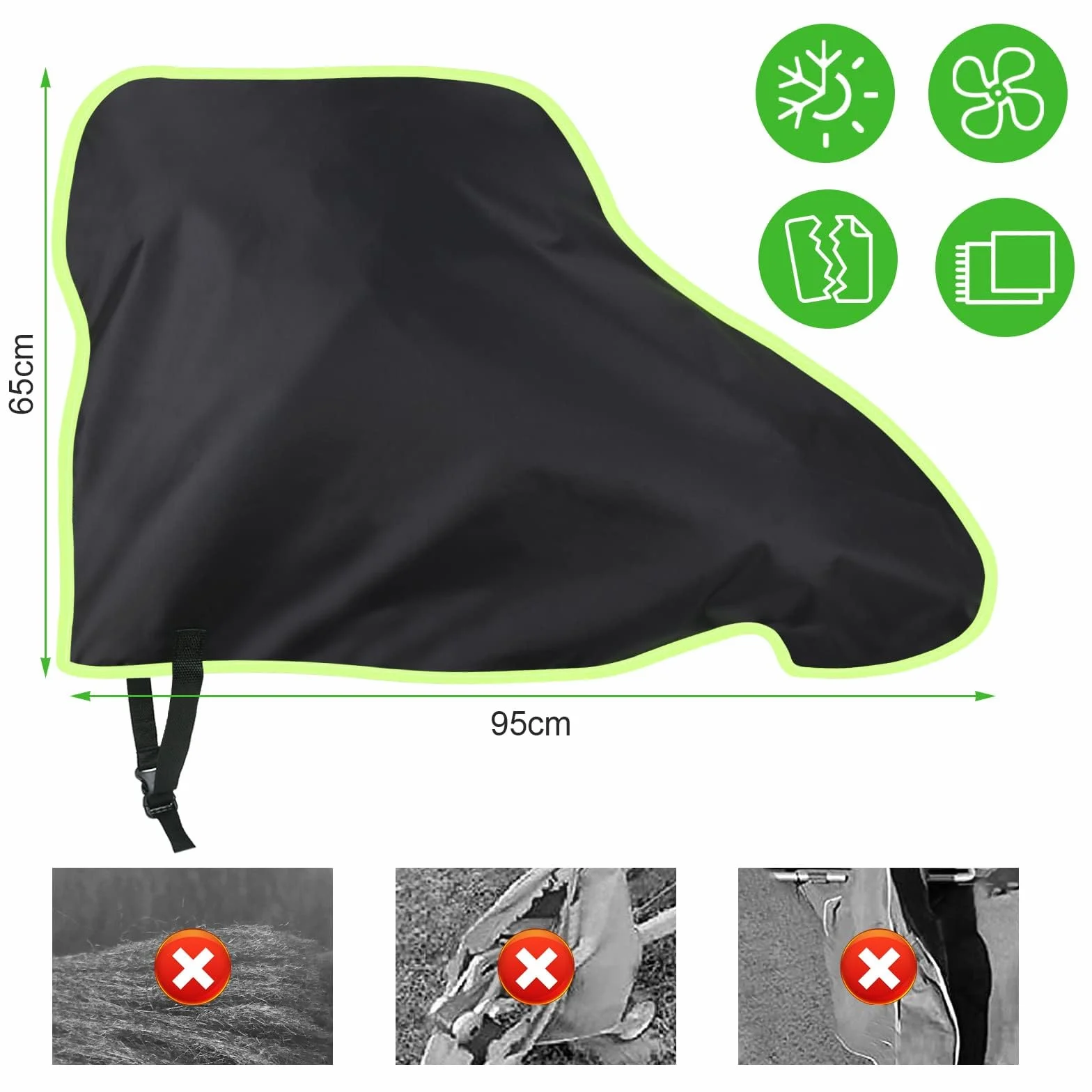 URAQT Cubierta para Remolque de Caravana Cubierta, 420D Impermeable Cubierta de Remolque para Remolquede Cabezal de Caravana Duradera Impermeable contra Lluvia y El Polvo, 94 * 65cm