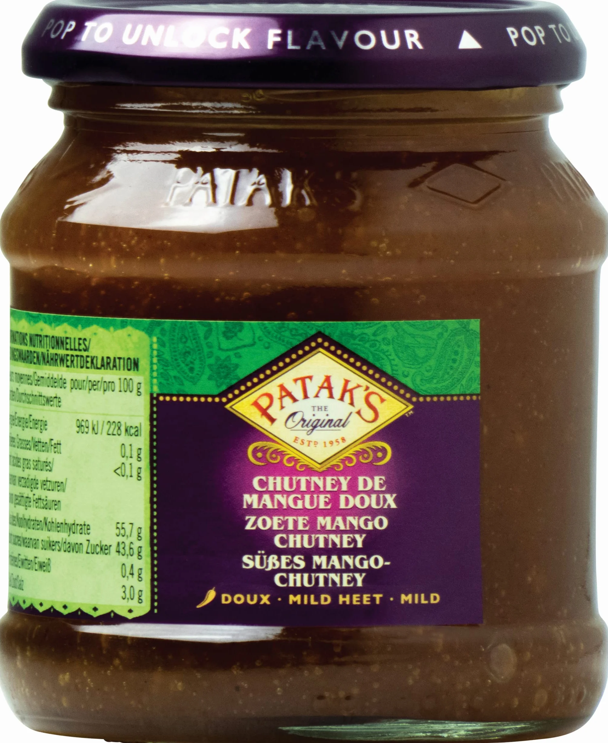 Patak's Chutney De Mango, Dulce 340 g