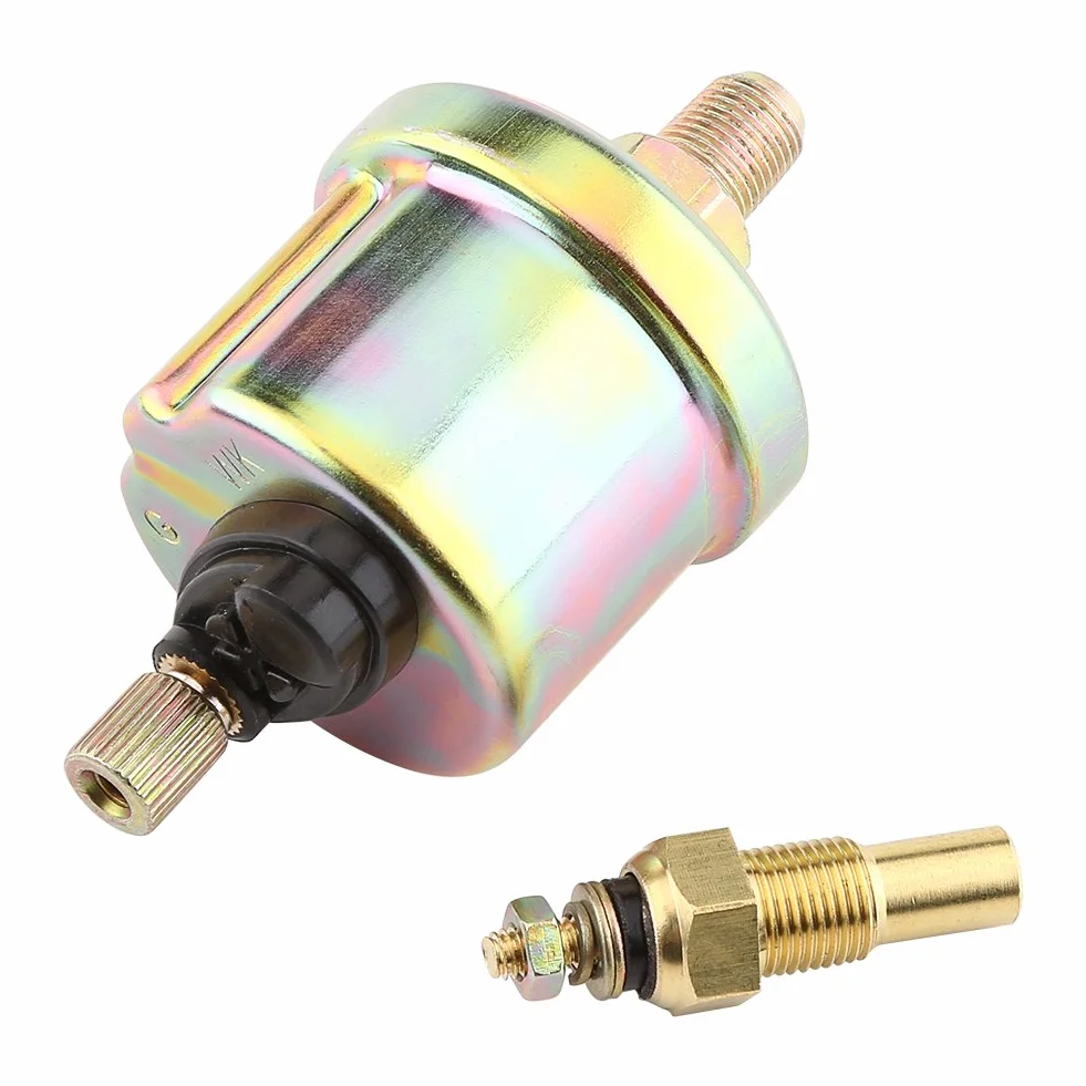 Qiilu 52mm 3 en 1 Voltímetro Sensor Temperatura Agua Presión Aceite Coche Camión