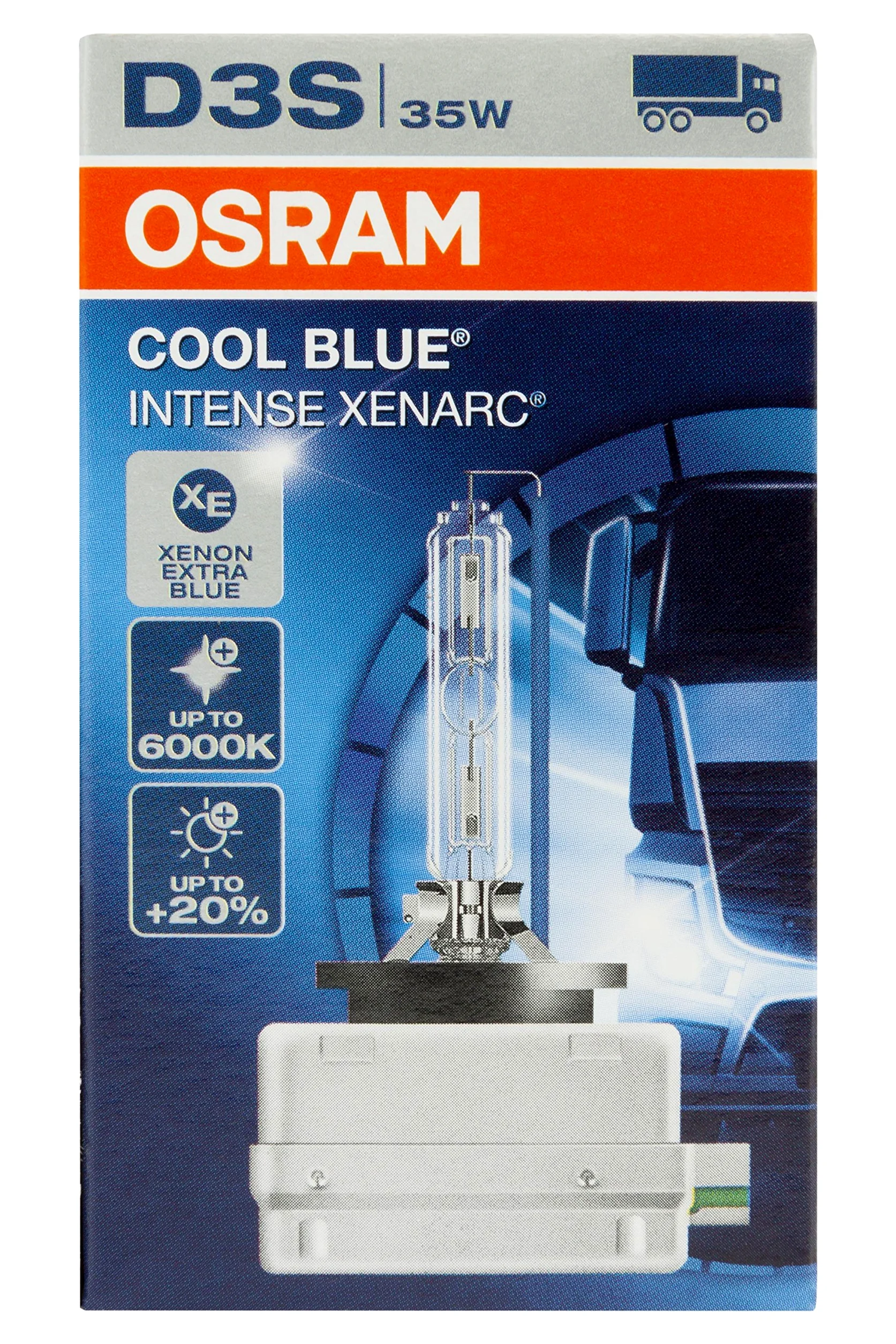 OSRAM XENARC COOL BLUE INTENSE D3S HID, lámpara de xenón, lámpara de descarga, 66340CBI, estuche (1 unidad)