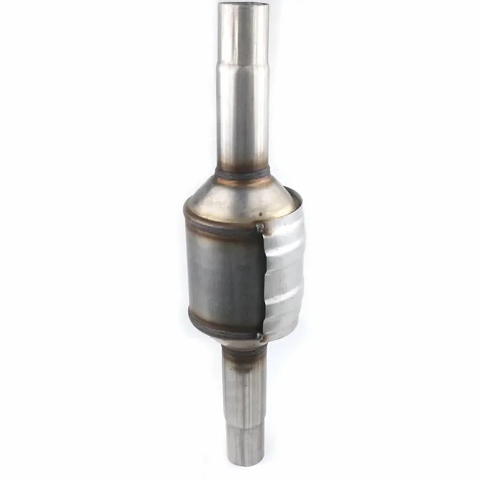 Silenciador universal de 52 cm de longitud para coche, convertidor catalítico, sistemas de escape de alto caudal, entrada/salida de 45-55 mm.