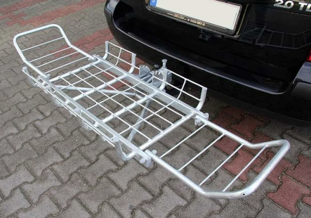 Portaequipajes con Soporte a Enganche de remolqu, Portavehículos de Carga con Mecanismo basculante