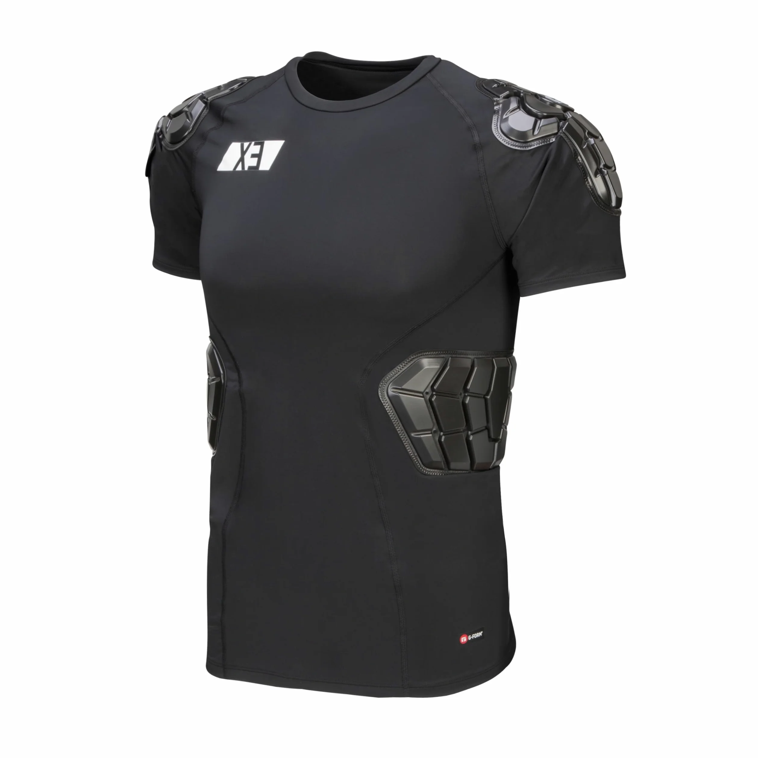 G-Form Pro-X3 Camiseta de manga corta de protección acolchada para ciclismo motocross negro