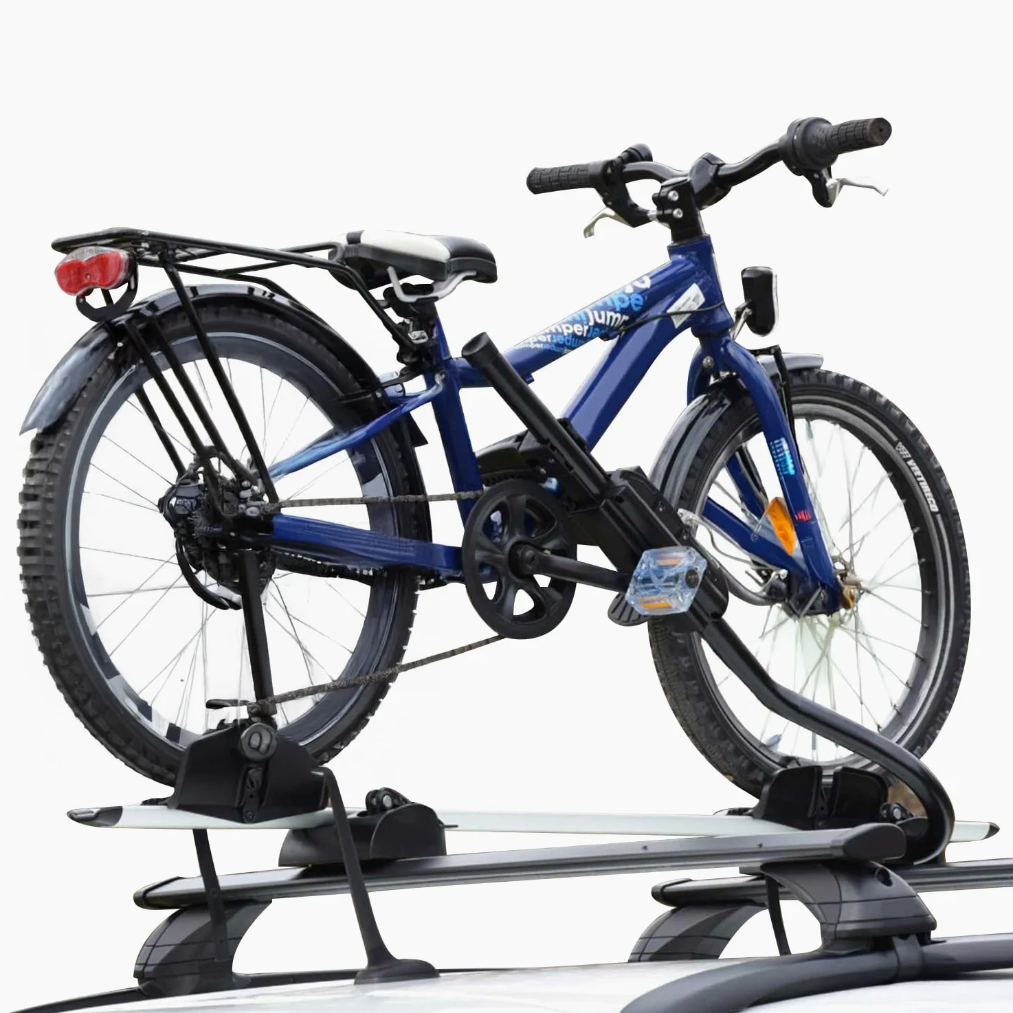 OMAC Portabicicletas P-Style Dachfahrradträger Compatible con Bicicletas bis 25 kg TÜV Acero