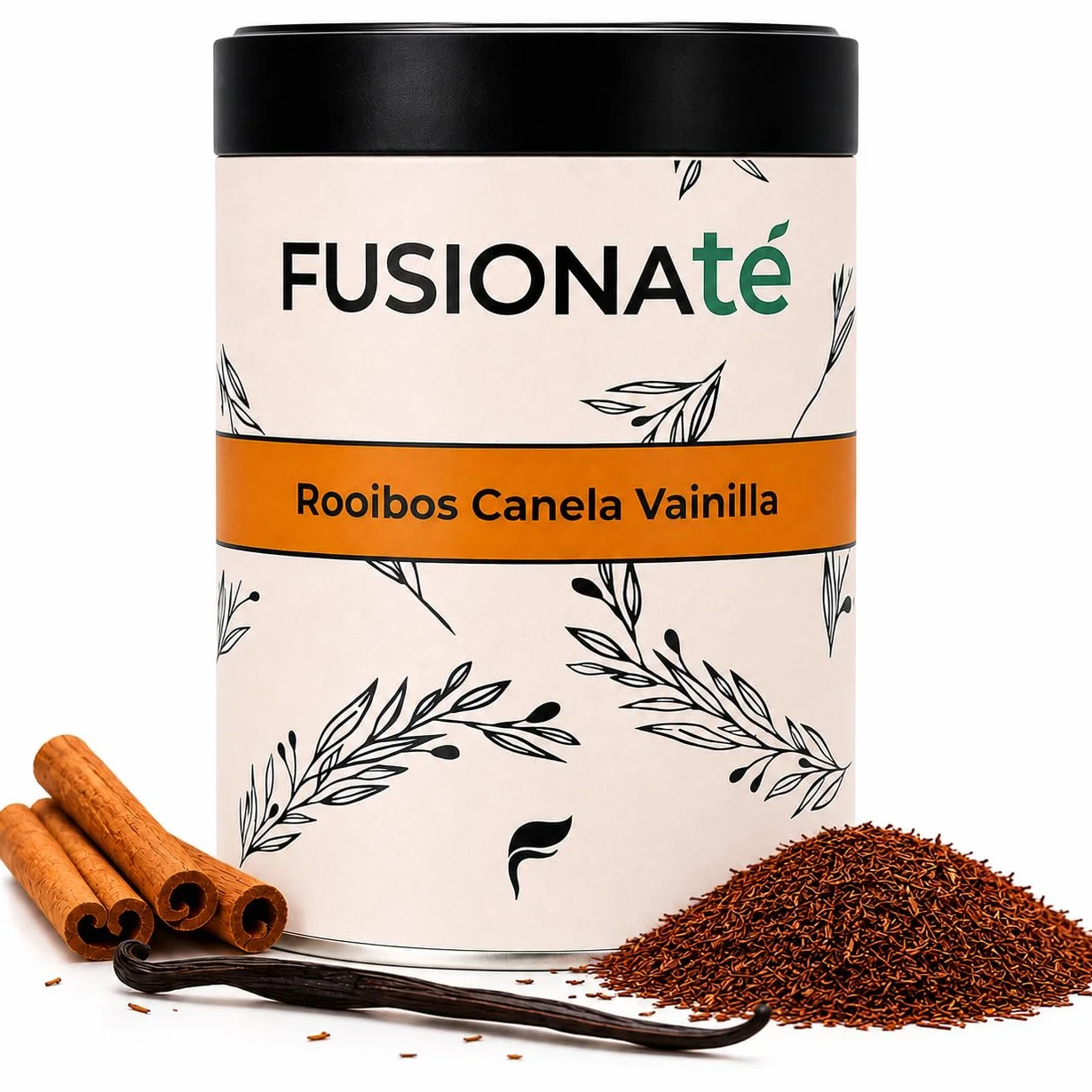 FUSIONATE Rooibos Canela y Vainilla 150g Infusión Sin Cafeína Premium