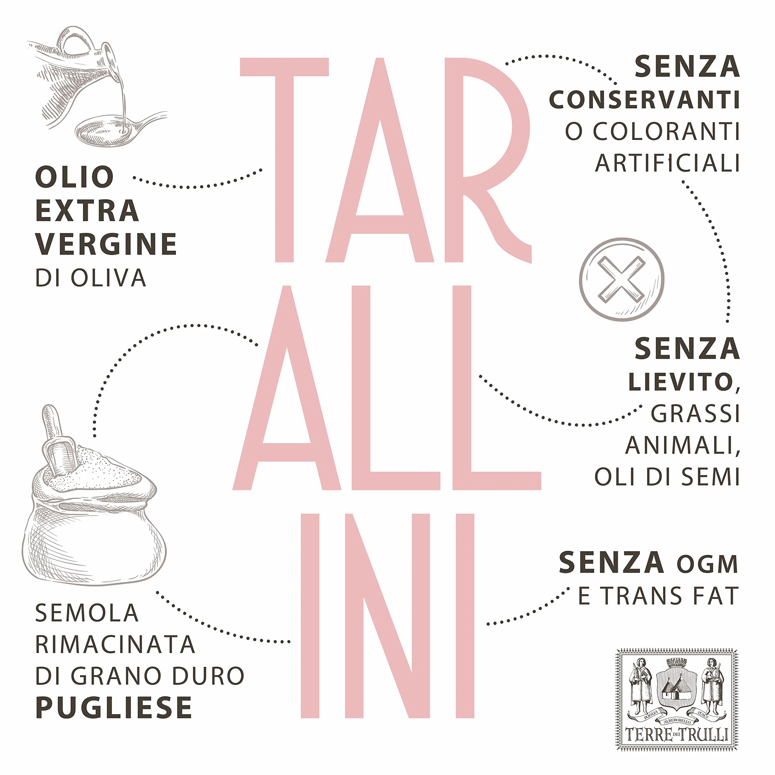 Tarallini de Apulia con pimienta 5 paquetes 230 g