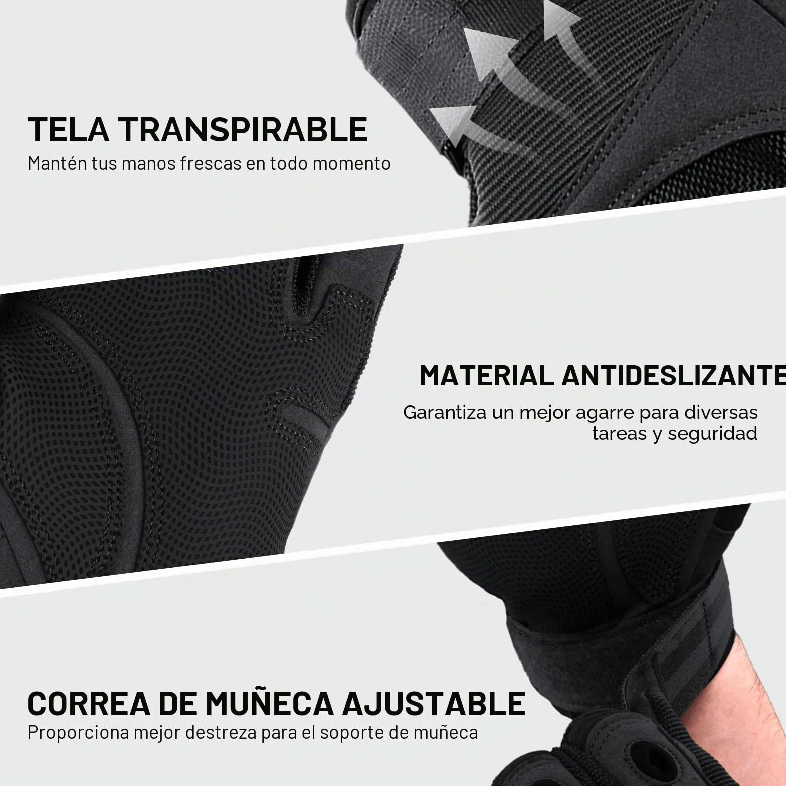 FREE SOLDIER Guantes Moto Verano Hombre Tacticos Militares Combate Deportes Aire Libre Escalada Ciclismo MTB Airsoft Paintball Senderismo Trabajo