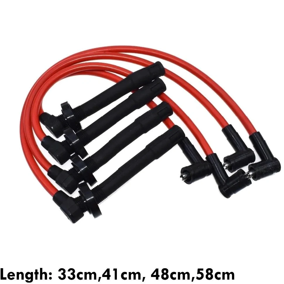 Cables de bujía para Civic DX LX CX EX SI 1.5L 1.6L 1992-1995 Juego de Cables de Encendido para bujías D15 D16 10.2mm
