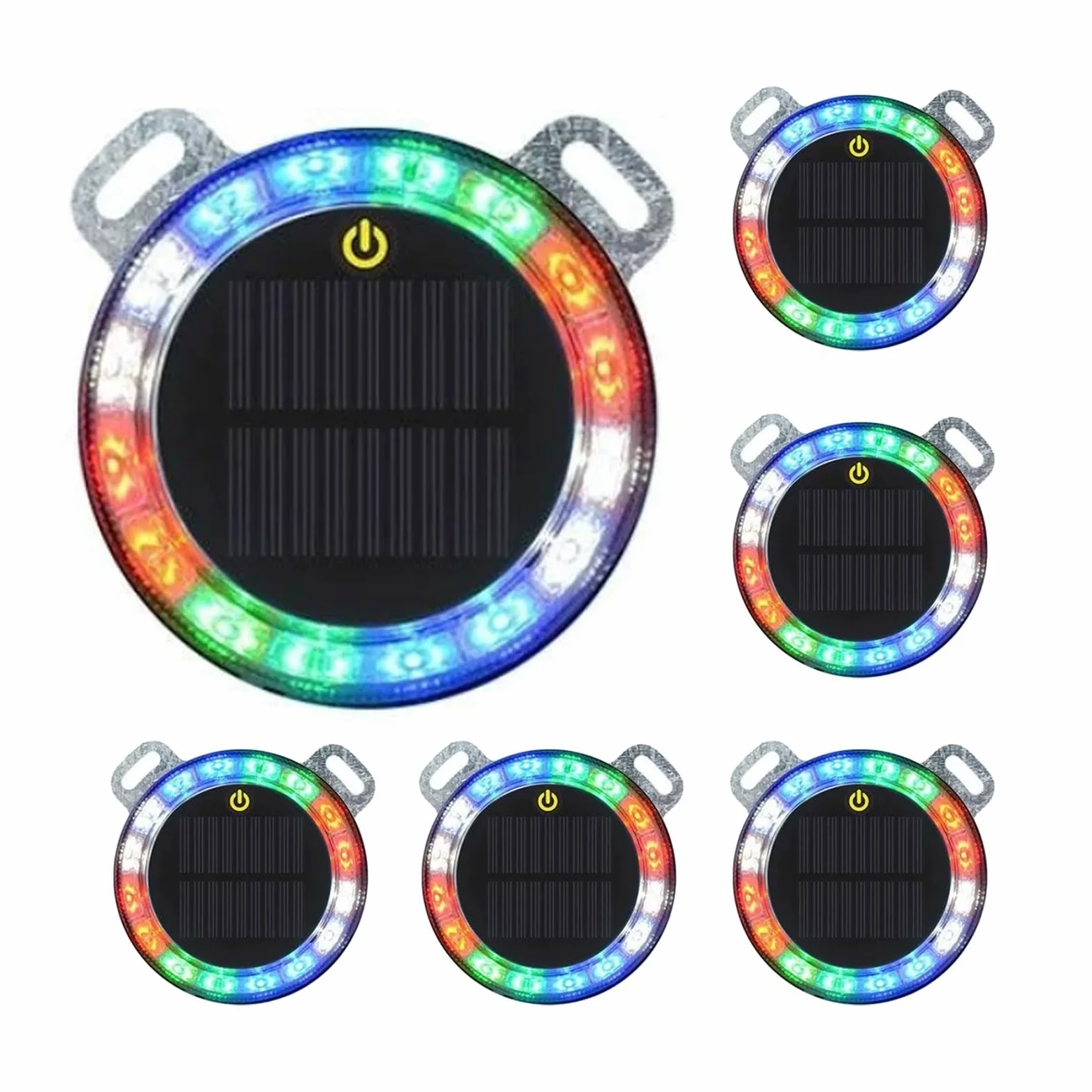 Mini Luces Intermitentes Solares For Exteriores, Luz Estroboscópica De Advertencia Impermeable For Camión, Pared Brillante For Jardín, Patio, Puerta Delantera, Hogar(6pack,Magnetic Bracket)