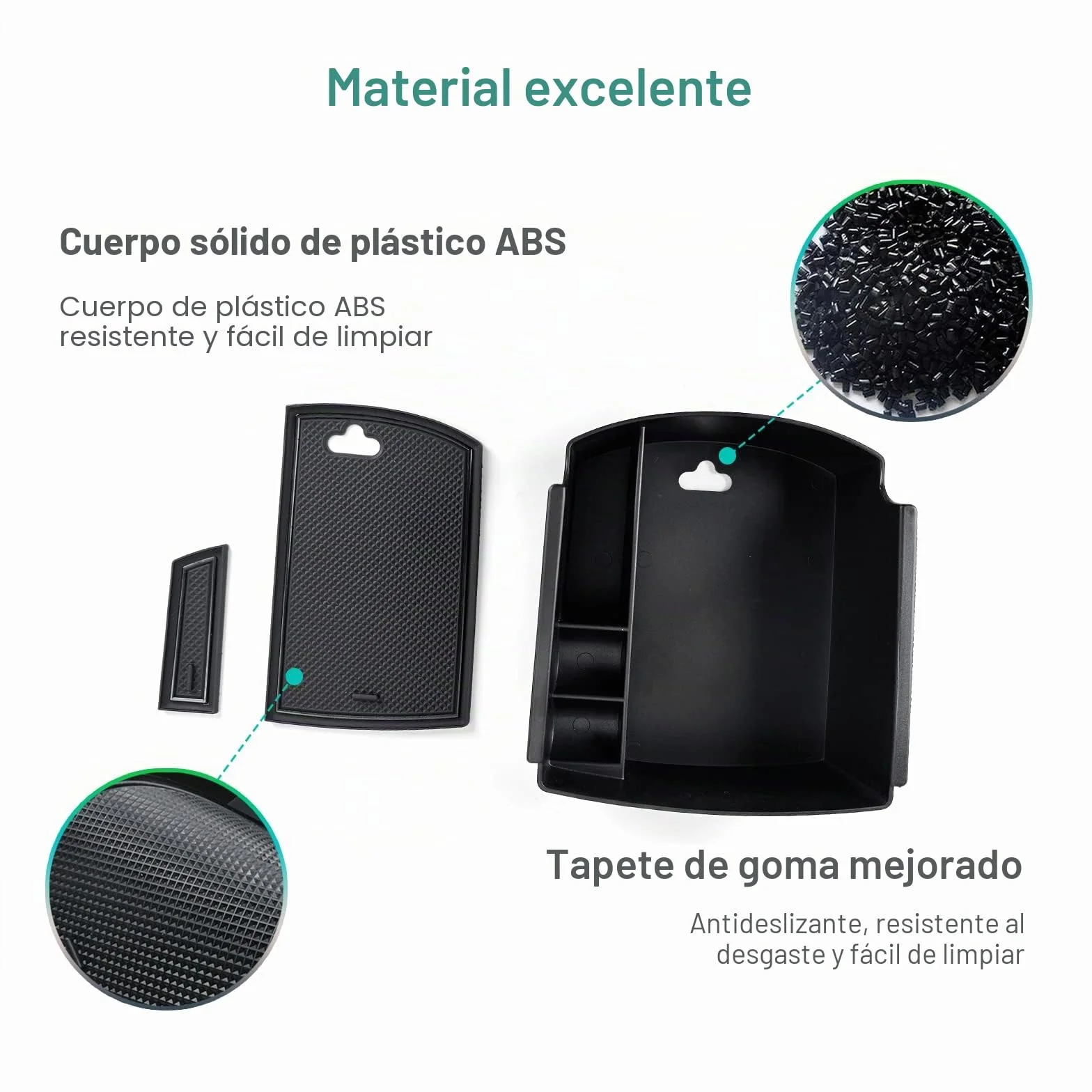 GAFAT 2017-2024 2025 Hyunda-i i30/i30 N/N Line/Fastback Caja de Almacenamiento para Consola Central, Reposabrazos Organizador Bandeja Guantera, Compatible con Hyundai i30 [No para Freno Electrónico]