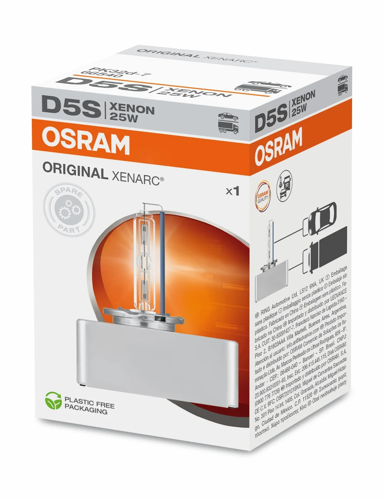 OSRAM Glühlampe XENARC® ORIGINAL D5S Fernscheinwerfer 66540