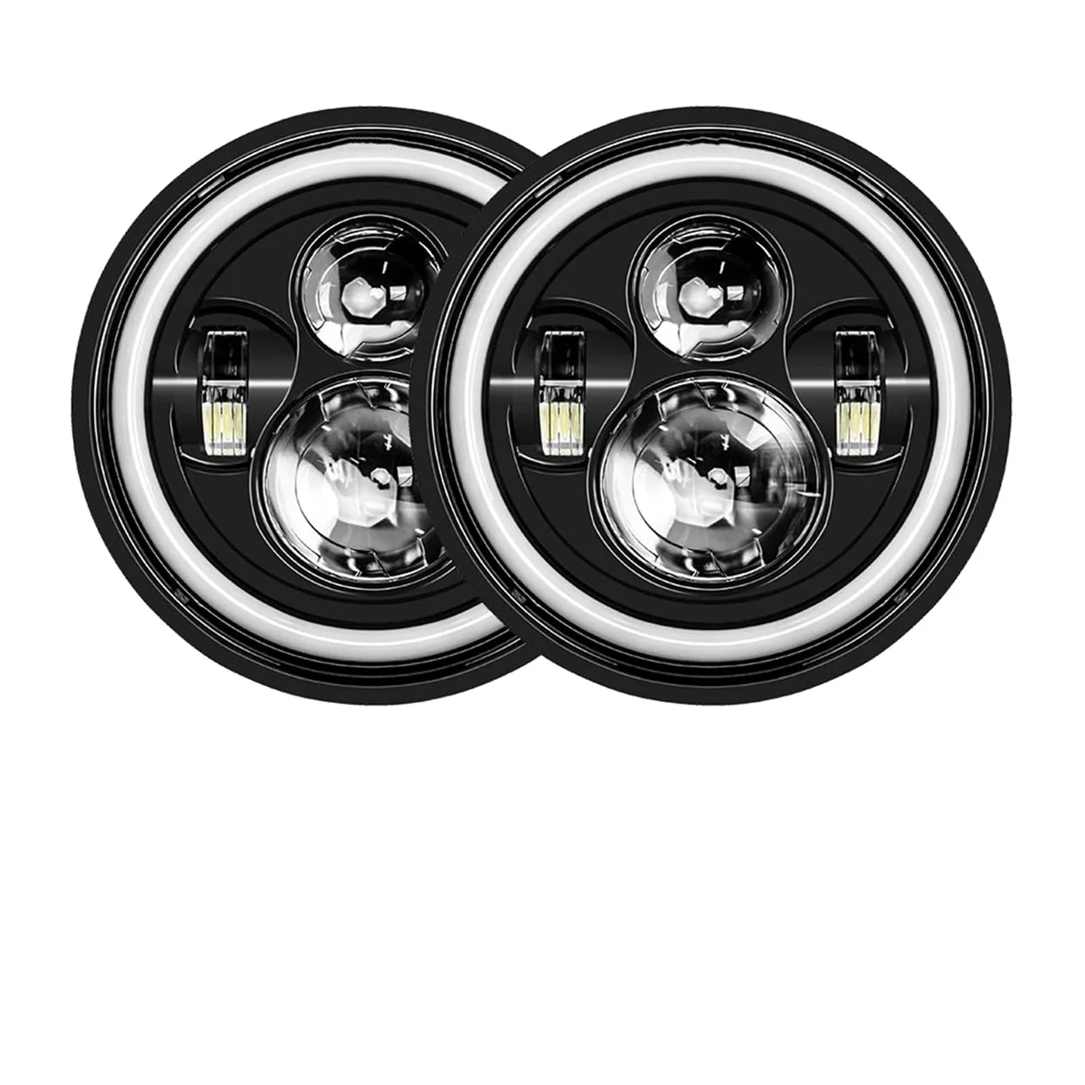 Bombilla para coche Compatible con Wrangler JK TJ Compatible con Hummer H1 H2 2 uds. Faros LED redondos de 7 pulgadas accesorios para coche Bombilla Coche