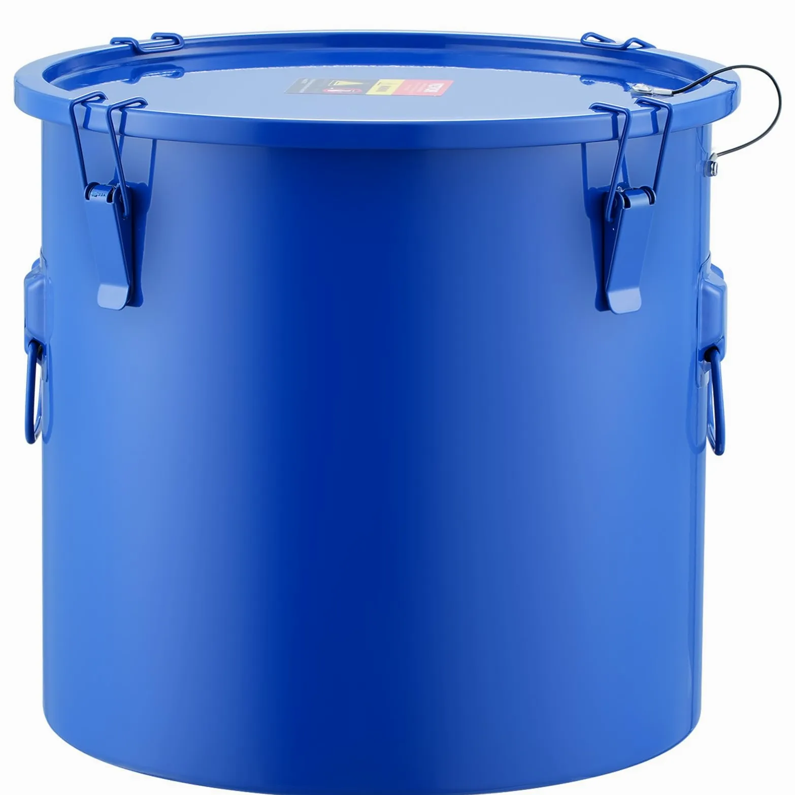 VEVOR Recolector de grasa y aceite usado 30L, Tambor de recolección de aceite para freidora de acero al carbono, Recipiente para aceite con tapa, Pinzas de bloqueo, Bolsa de filtro para cocina, Azul