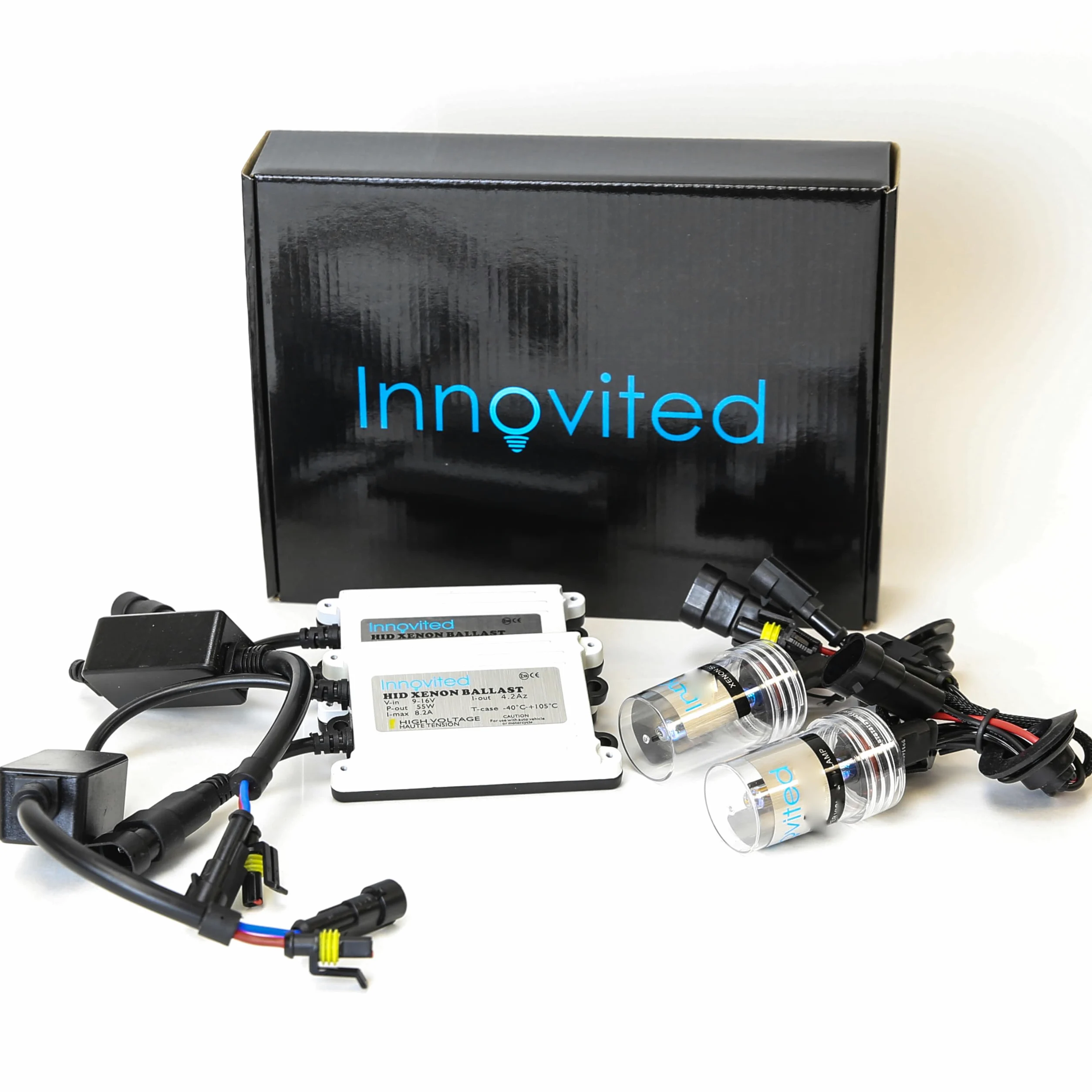 Innovited H7 - Bombilla de xenón HID de 5000 K, paquete de 1 par con 2 balastos digitales de rendimiento Canbus de 55 W (blanco prue)