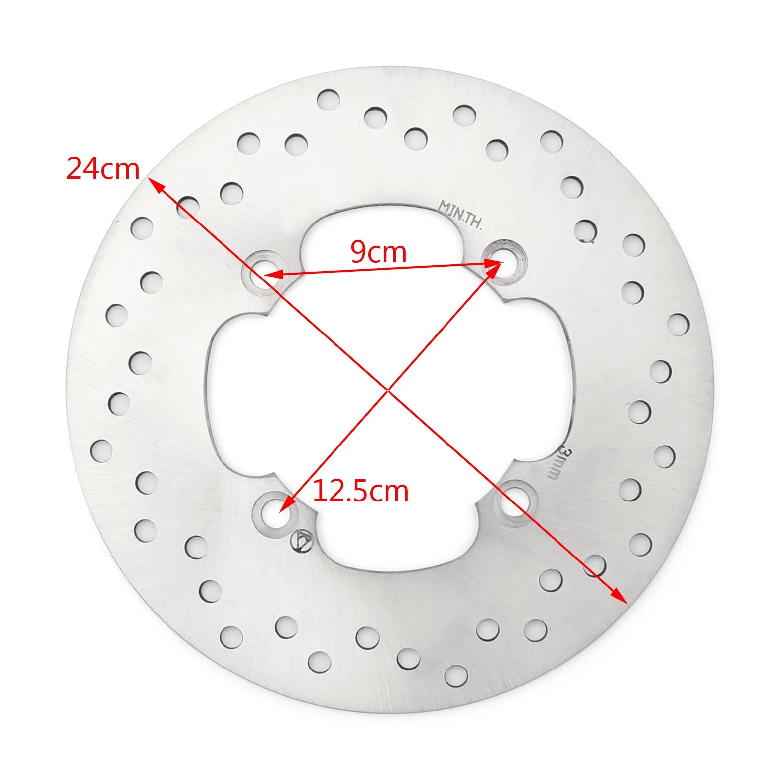 Topteng 240 mm Freno Trasero de Disco del Rotor Apto para Honda FJS400 FSC FJS 600 Silver Wing 2001-2013