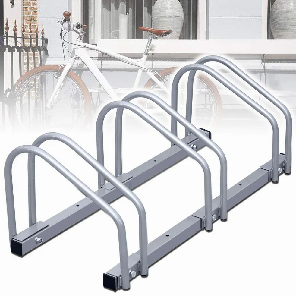 Portabicicletas Aparcamiento Portabicicletas | Soporte de rueda con soporte de pared | 3 estacionamientos para bicicletas | Adecuado para neumáticos de 35-55 mm | acero galvanizado 3 he