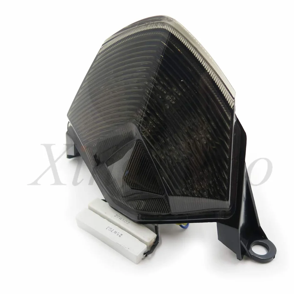 Luz Trasera de Freno LED ahumada para Motocicleta con Indicadores de señal de Giro Integrados compatibles con Kawasaki 07-12 Z750/07-08 Z1000/08-10 ZX-10R ZX1000/09-12 ZX-6R ZX600