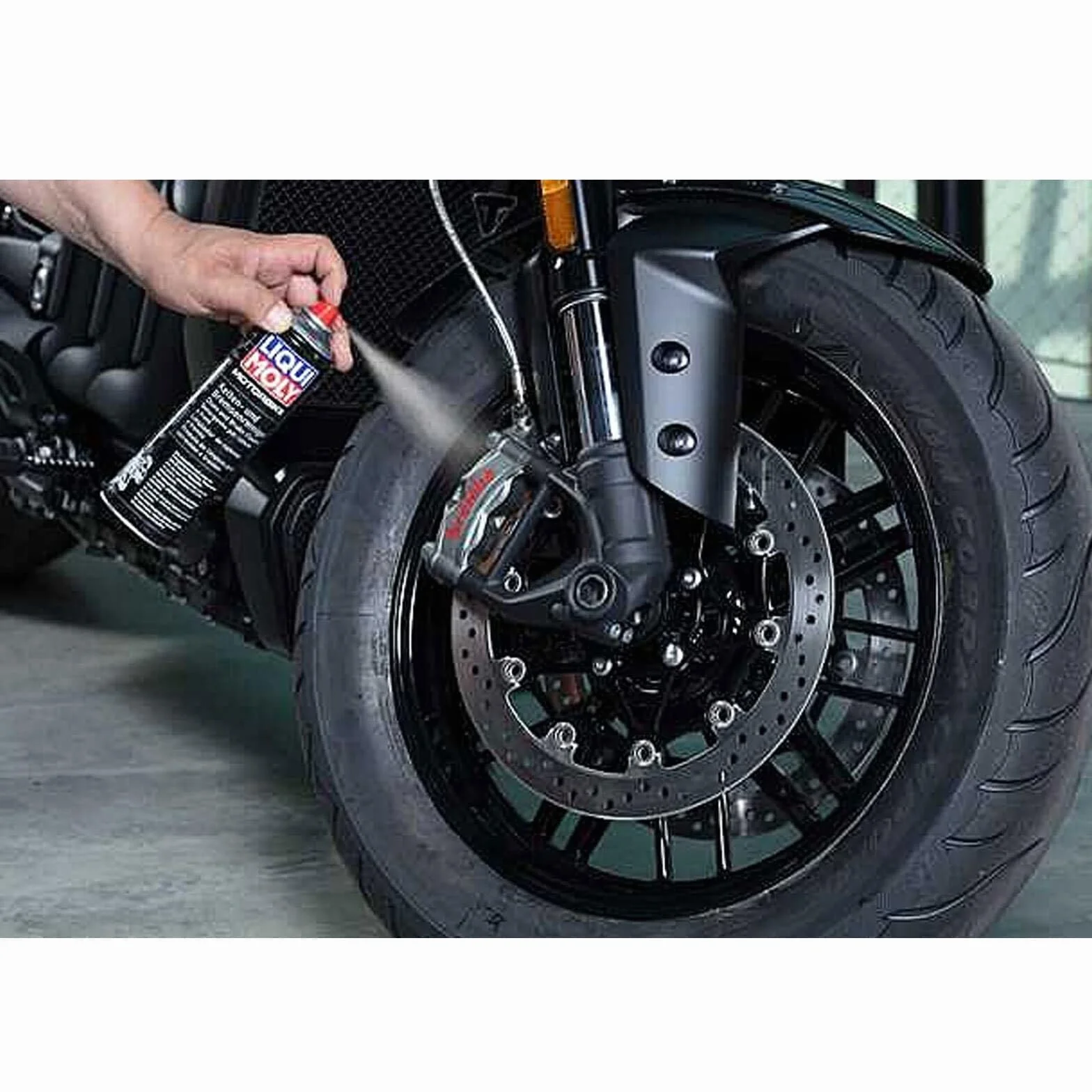 Liqui Moly Motorbike Limpiador de Cadenas y Frenos, 500 ml, Motocicleta, Limpiador de Cadenas, Limpiador de Frenos, Cuidado, Limpiador rápido, SKU 1602