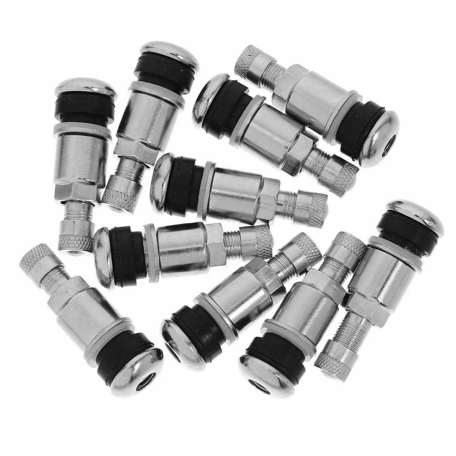 Generic 10 piezas Válvulas Metálicas de Tornillo para Neumáticos Resistentes y Seguras Compatibles con Coches y Camiones Reemplazo Duradero para Llantas Tubeless
