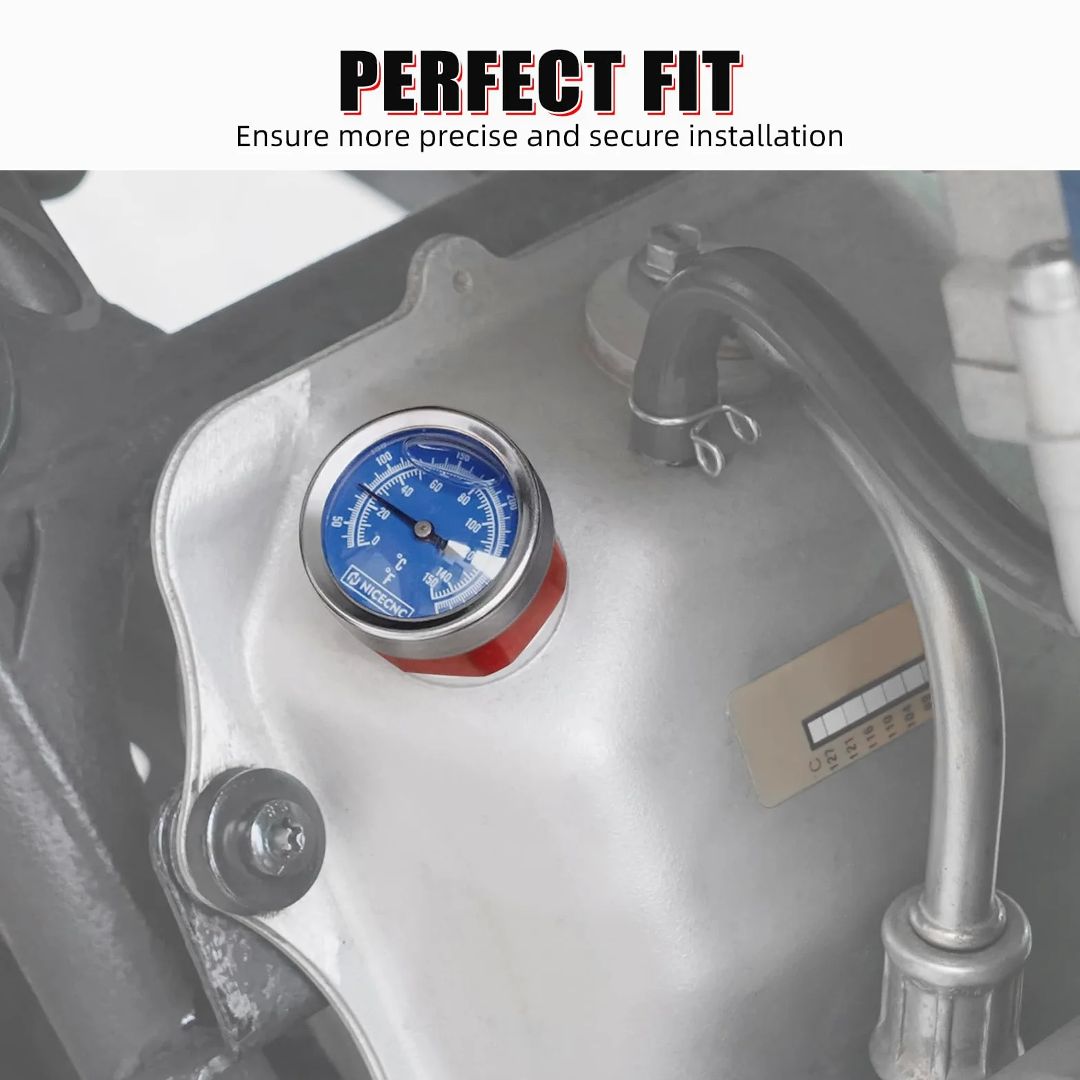 NICECNC Varilla de Aceite con Indicador de Temperatura Compatible with Yamaha Raptor 700 2006 2007 2008 2009 2010 2011 2012 2013 2014-2024, 700R 2006-2020 2021 2022 2023 2024, 700R SE 2010-2024 Azul