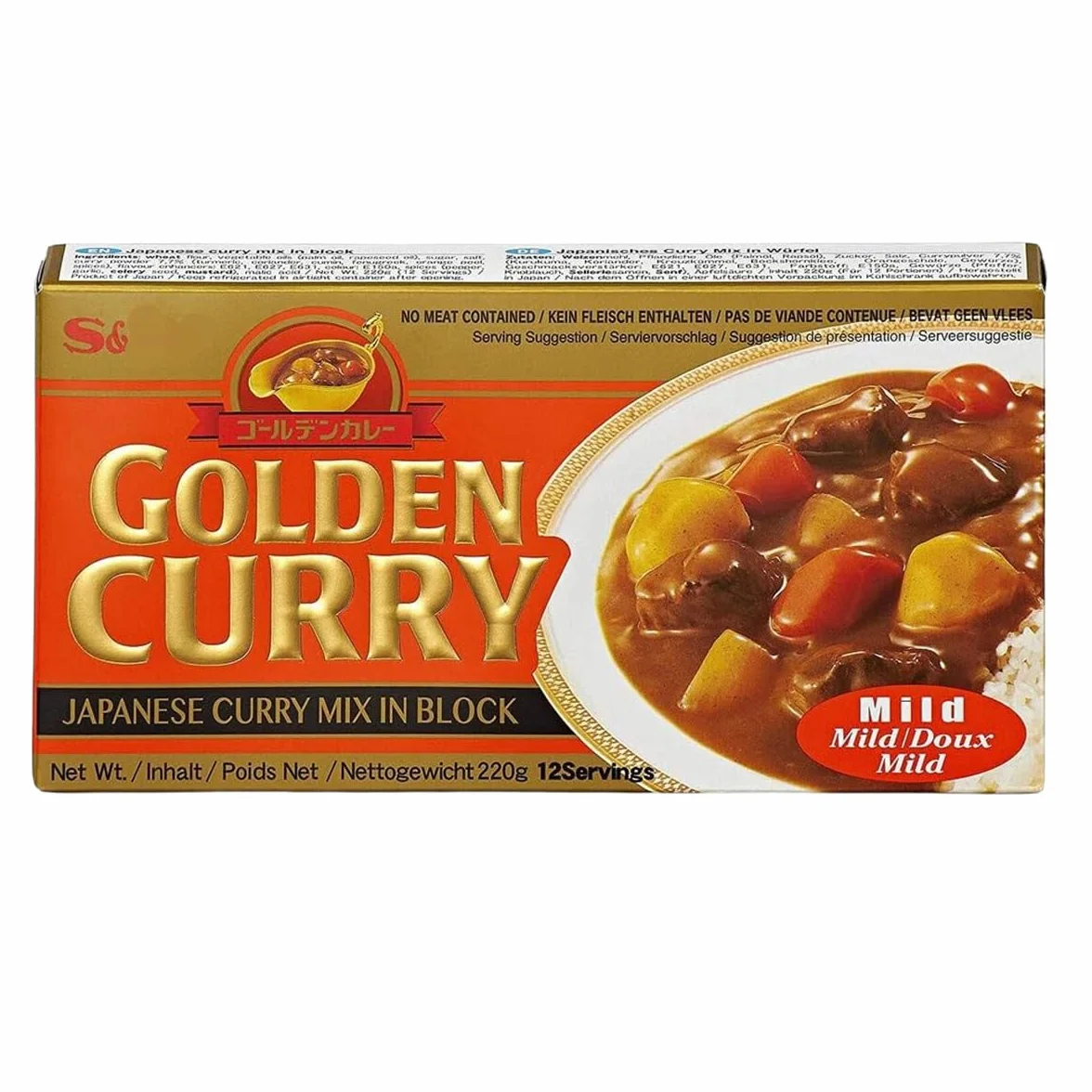 YIJIA Golden Curry Mild Medium Hot Mix Hot 3x220 gr