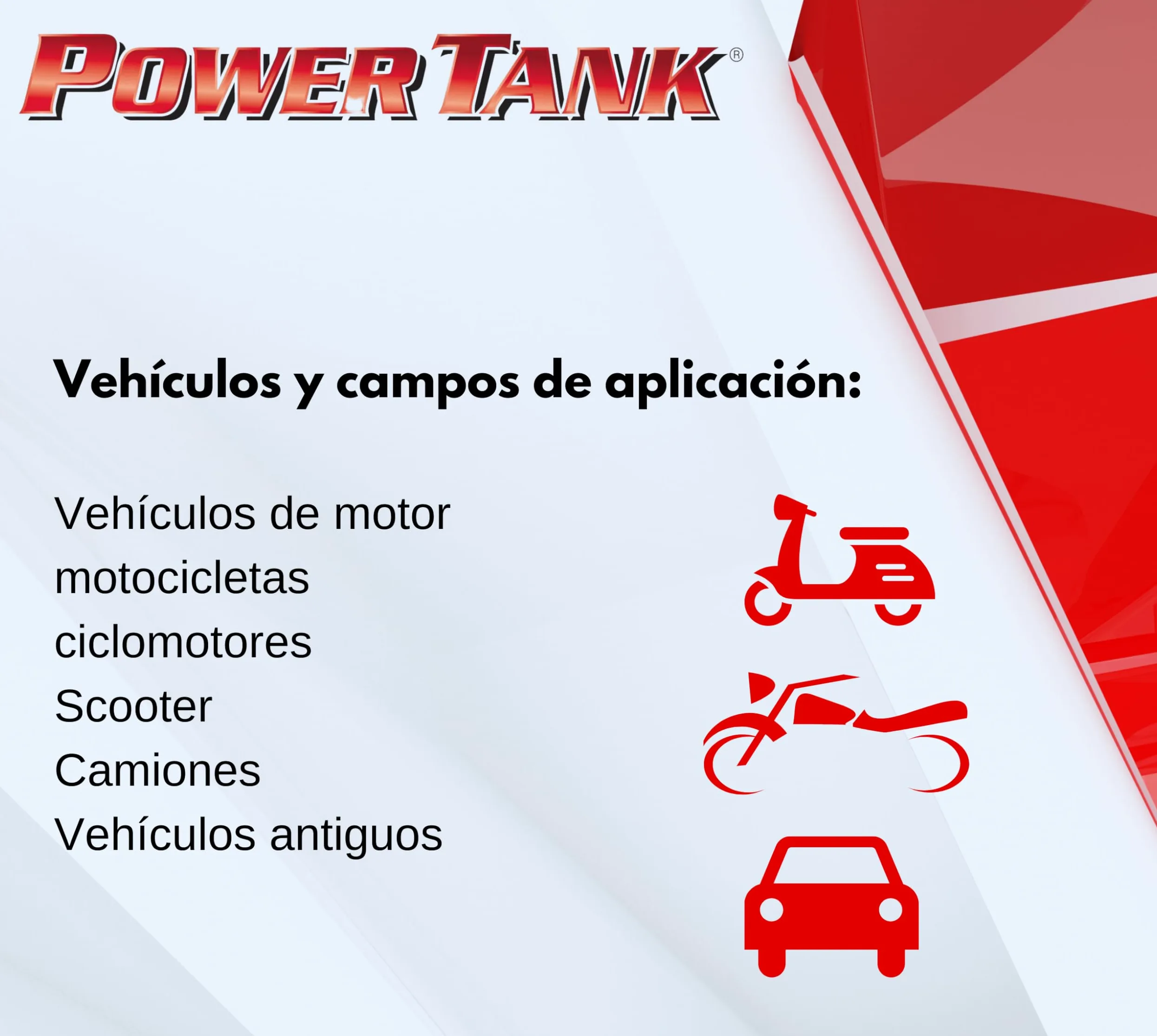 POWER TANK - Tratamiento Tanque Deposito Moto Auto (100/120 LT) Kit Very Big 2,5 kg para Interior de Tanques Gasolina y Diésel Elimina Óxido Repara Protege Tanques Oxidados de Motos Autos de Época