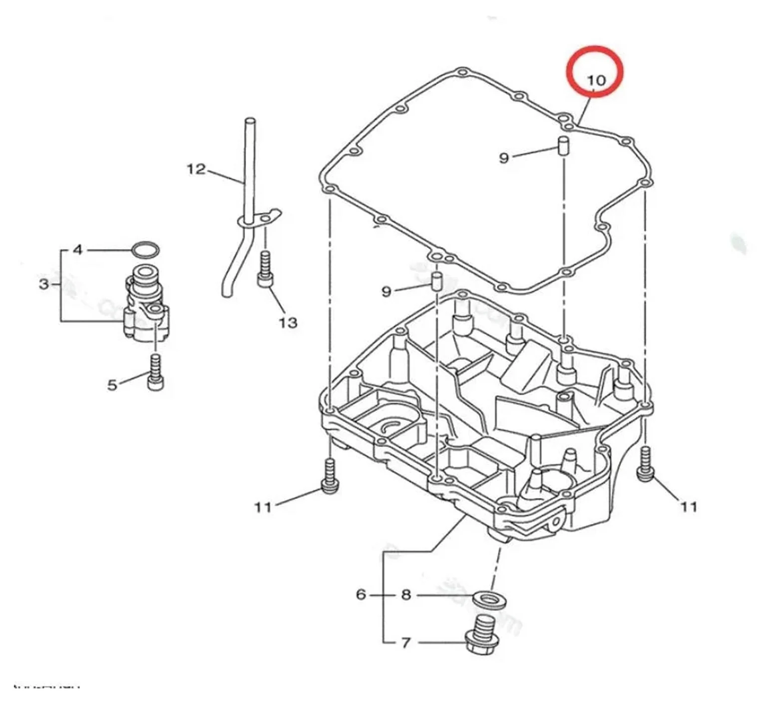 junta de papel de caucho Kit Juntas Para Cilindro Cárter Bomba Aceite Filtro Generador Tapa Embrague Juntas Para Y&amaha R1 YZF-R1 2009-2014(Type G)