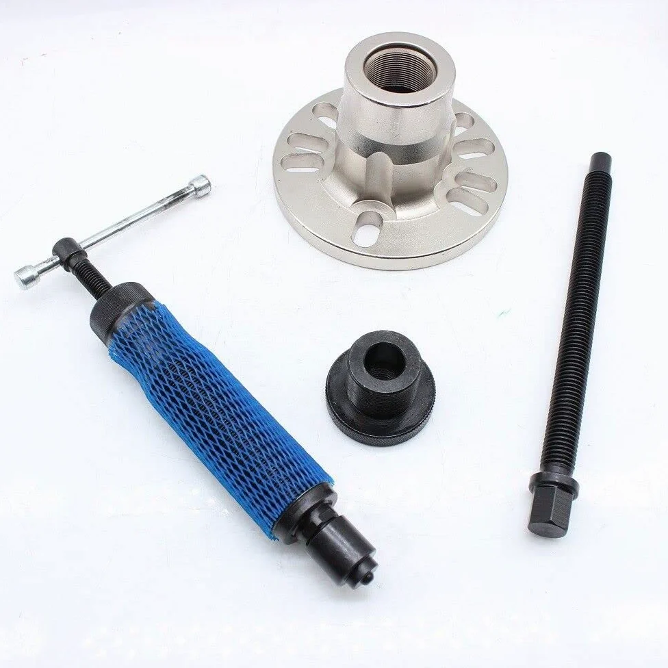 10T Integral-Unit Extractor hidráulico | Extractor de bujes de rueda integrado, 3 mordazas, polea hidráulica, extractor de engranajes, bujes y rodamientos de 96 – 125 mm