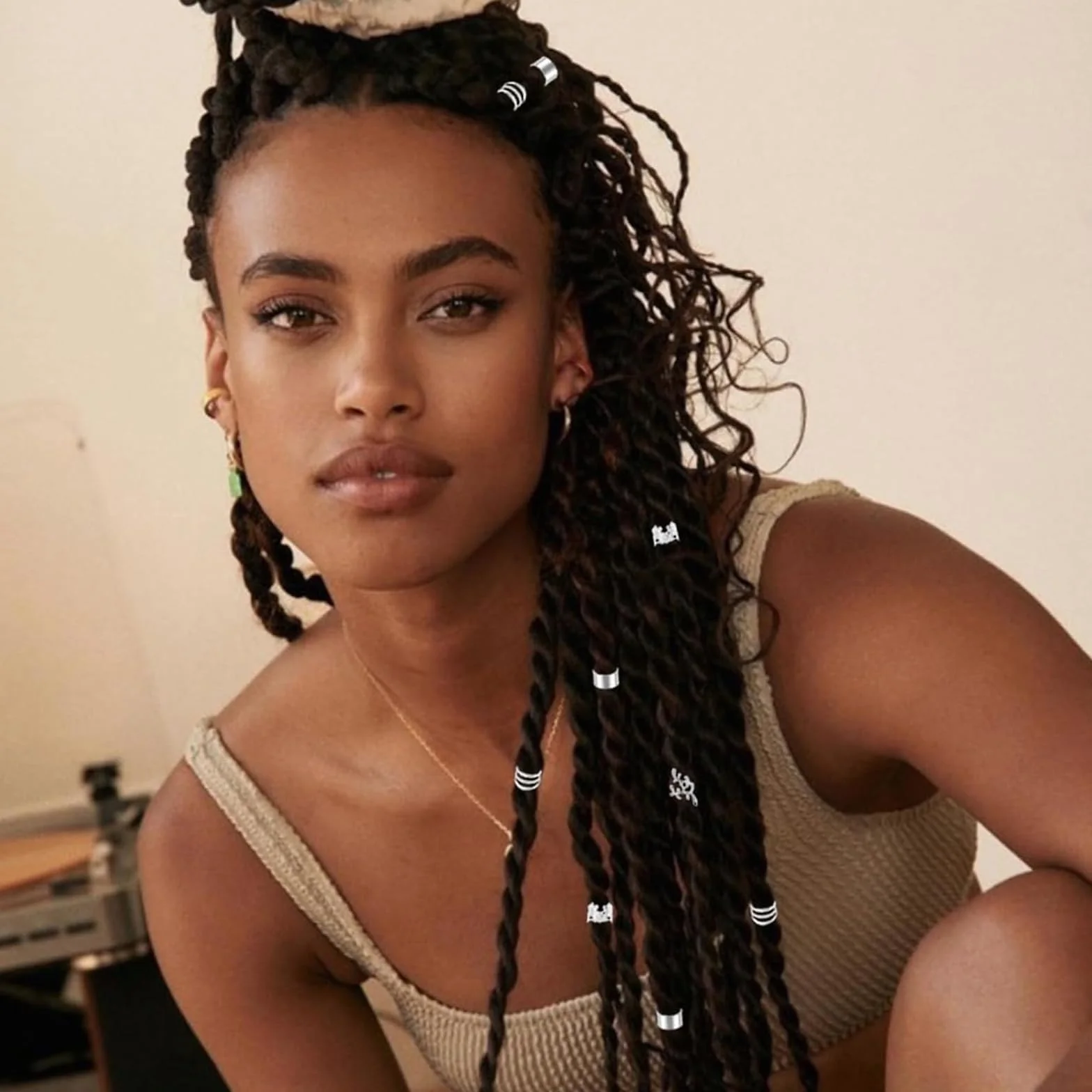 Accesorios Pelo Trenza 120 Piezas Cuentas Cabello Rastas Ajustables Mujer Hombre Decoración Fiestas
