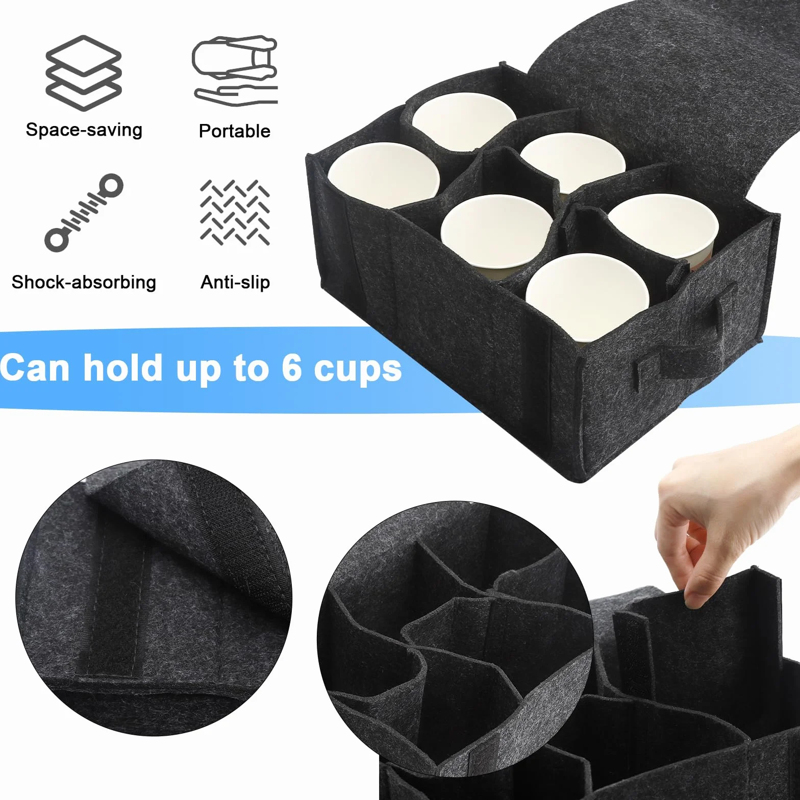 Soporte para platos para caravana, bolsa de fieltro para almacenamiento de tazas, soporte para tazas, caravana, organizador de caravanas, camping, camping, almacenamiento de tazas