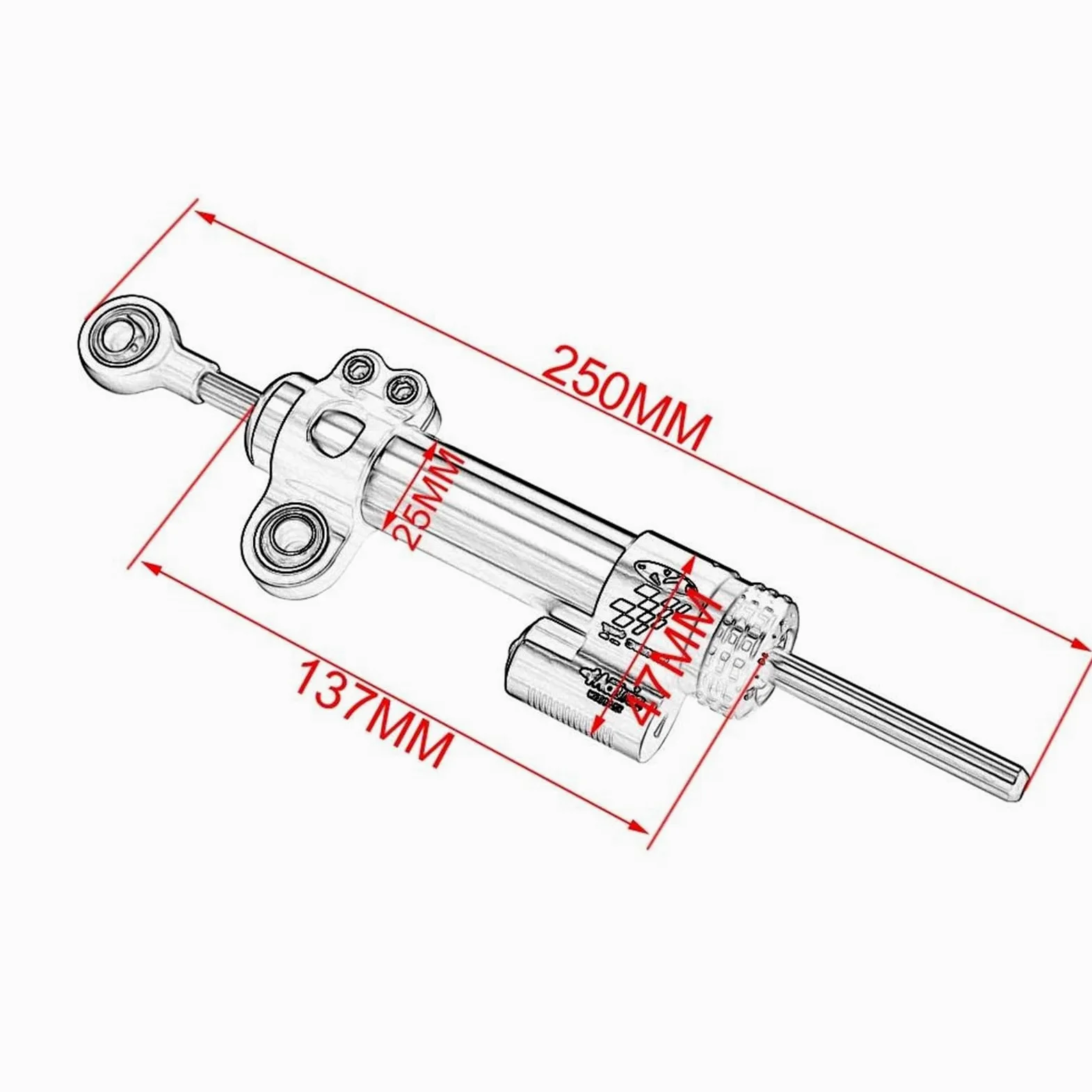 Amortiguador De Dirección para Motocicleta para para Z900 para Z 900 2017-2023 con Kit De Soporte De Montaje(Color 2)