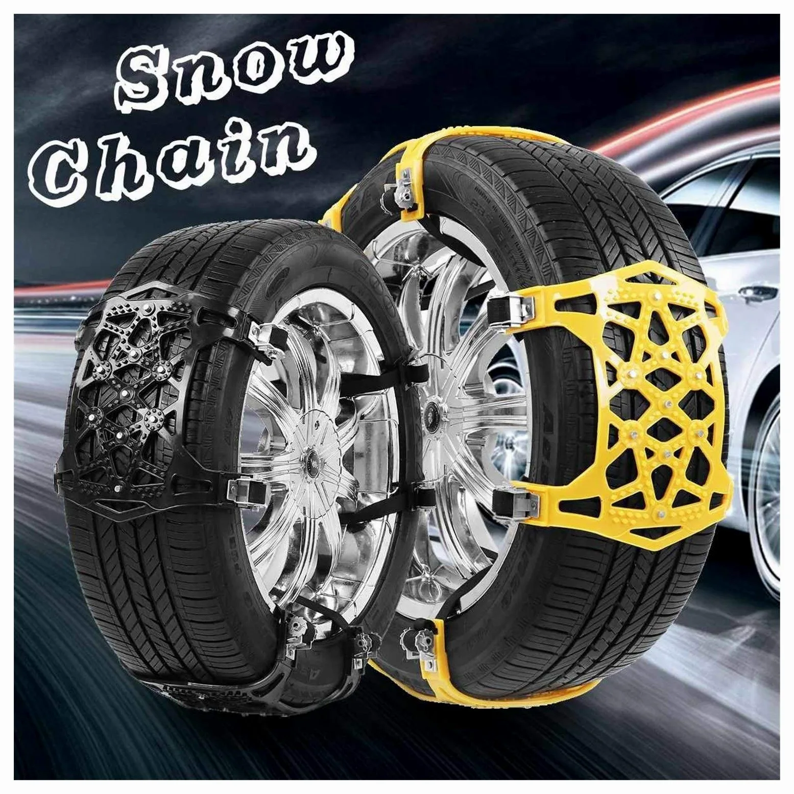 Cadenas Nieve Cadenas de nieve del coche universal Traje General Tire Automóvil de neumáticos for SUV todo terreno cadenas de seguridad fango de la nieve de tierra Anti Slip Cadenas Coche