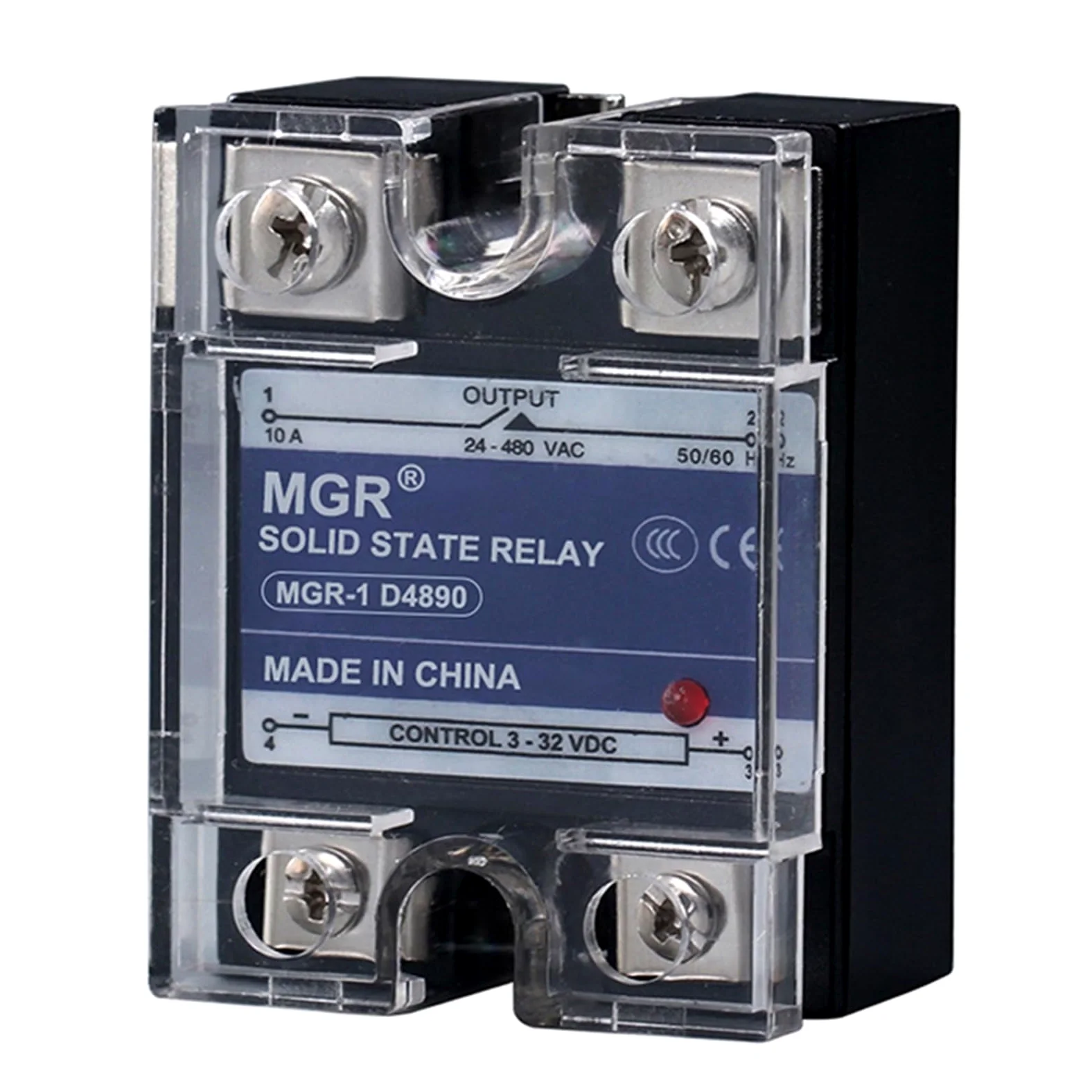 10A 20A 25A 40A 50A 60A 75A 80A 90A 100A 120A 150A Control CC monofásico AC disipador de calor relé T cubierta de plástico relé de estado sólido(Color:150A (DC-AC))