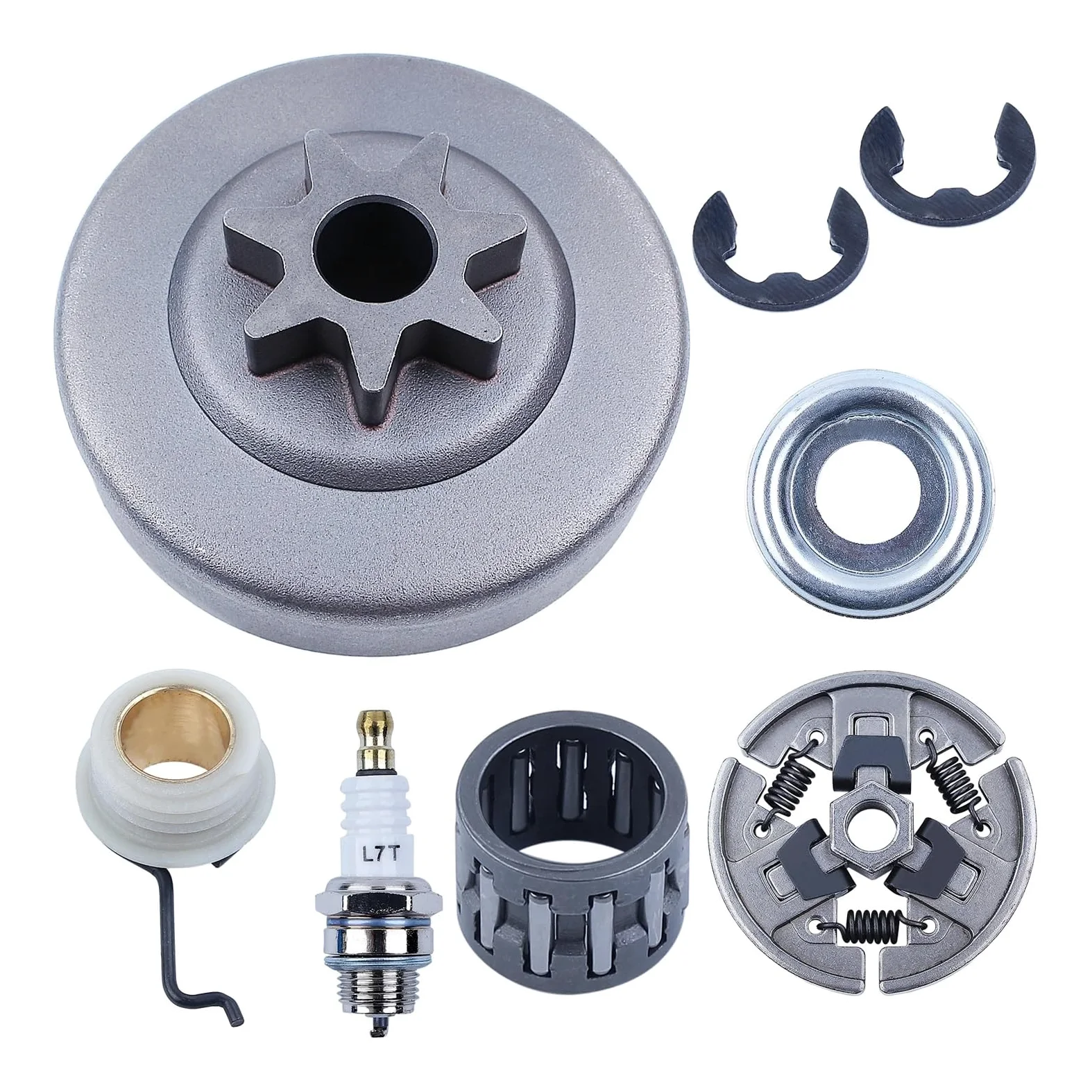 Motosierra 3/8 "7T piñón Embrague rodamiento de Agujas for MS390 MS290 MS310 029 039 Engranaje de Gusano 1125 640 2000