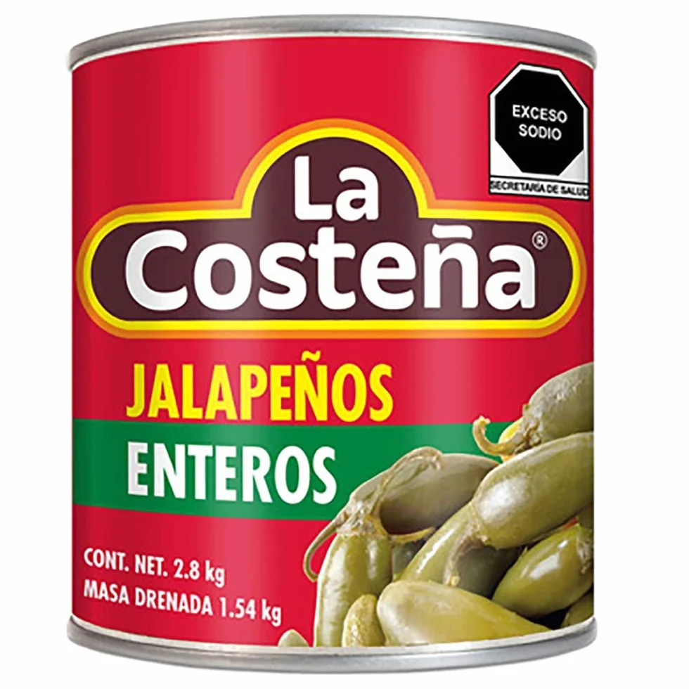 LA COSTEÑA JALAPEÑOS ENTEROS EN ESCABECHE 2,8KG