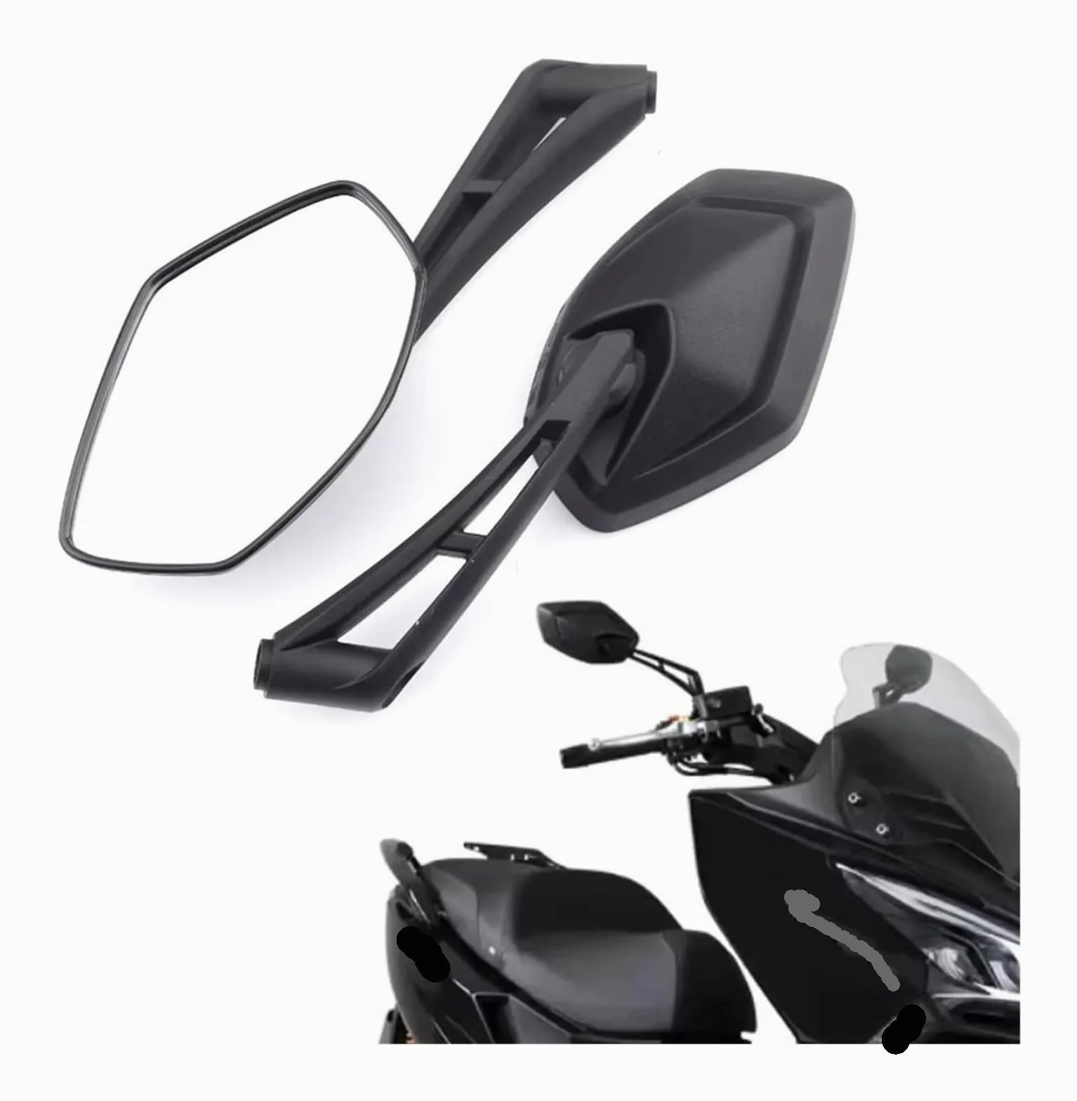 Espejo Retrovisor Motocicleta Para K&YMCO S350 CT300 CT250 L300 Para Clear For Vision Scooter Motocicleta Retrovisor Espejos Laterales