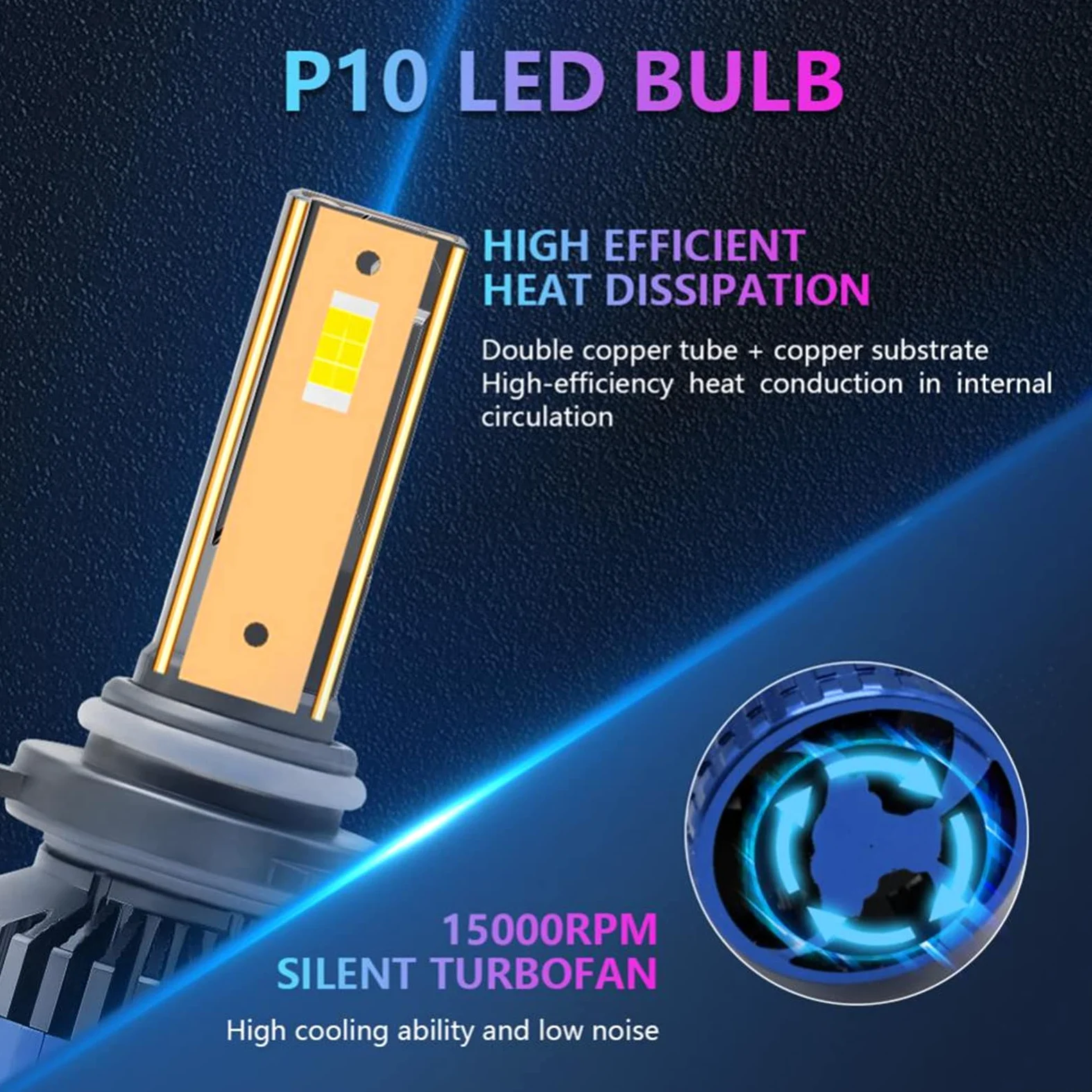 Bombillas LED Para Faros Delanteros, 110 W, 25000 Lúmenes, Kit De Conversión De Faros LED Superbrillantes, 6500 K, Blanco Frío, Resistente Al Agua IP68, Paquete De 2,H4