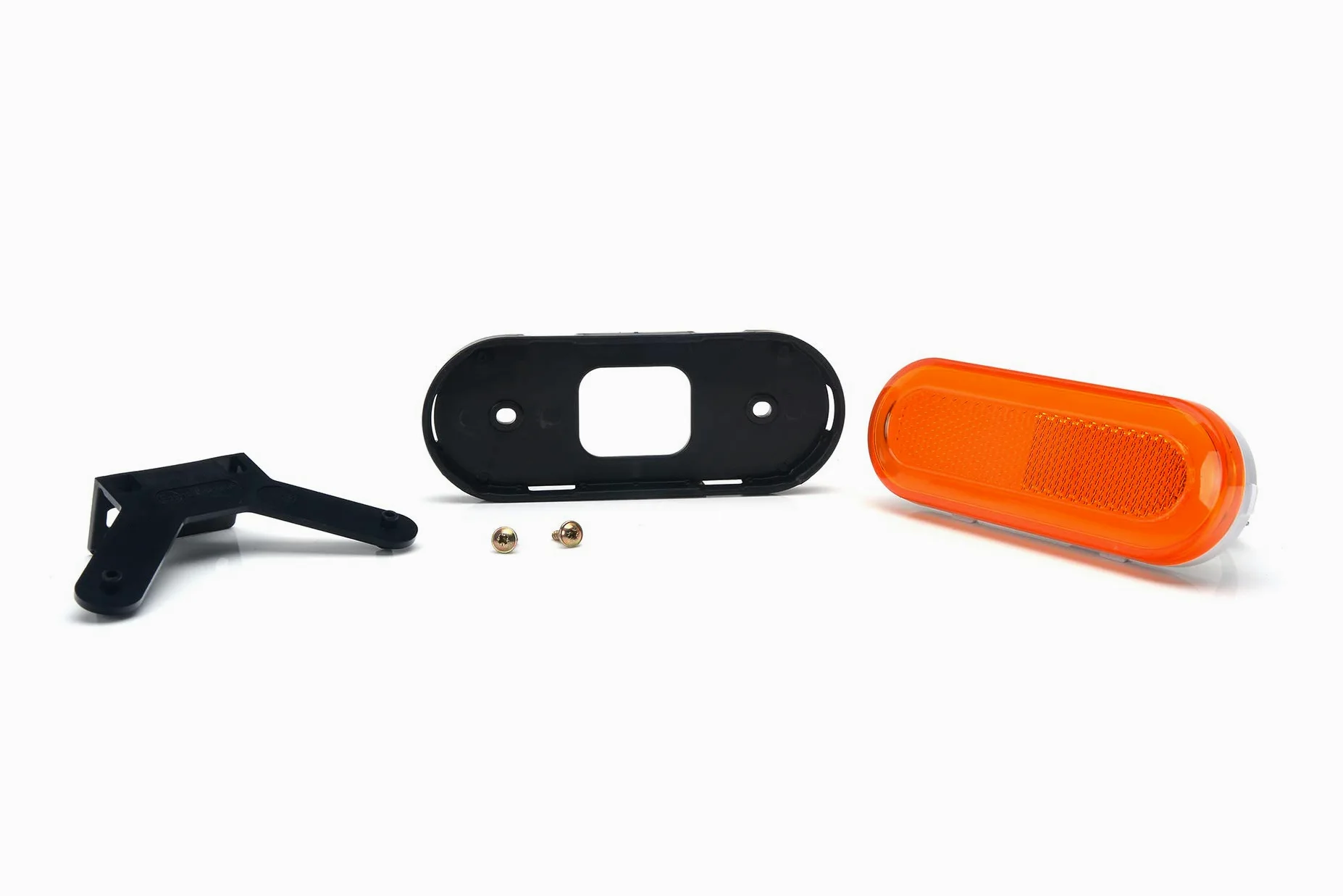 8 luces LED ovaladas de posición de posición de contorno lateral con soportes para chasis de camión, remolque, autobús, furgoneta, caravana