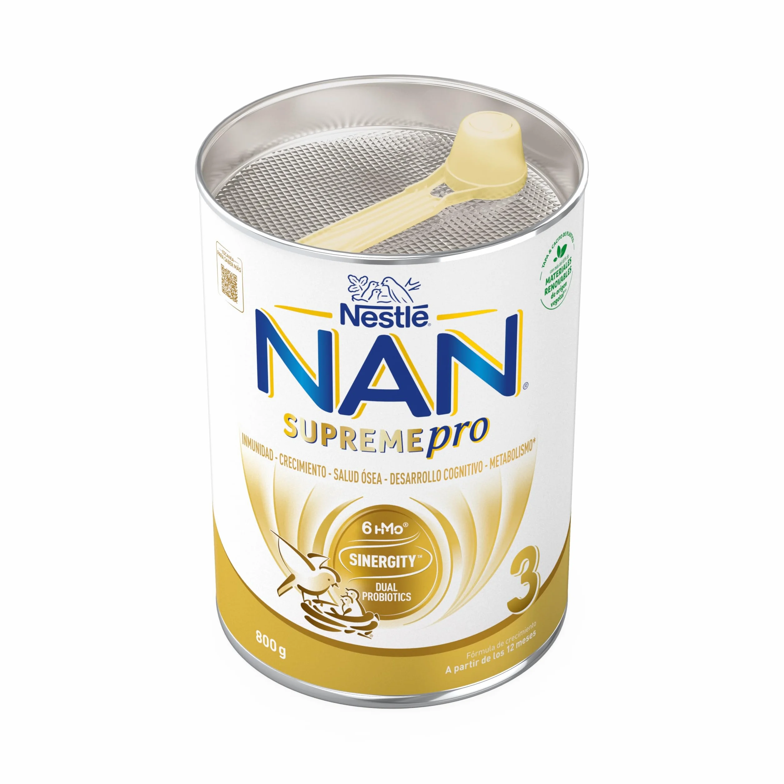 Nestlé NAN SUPREMEPRO 3 Leche de crecimiento en polvo, 3 x 800g