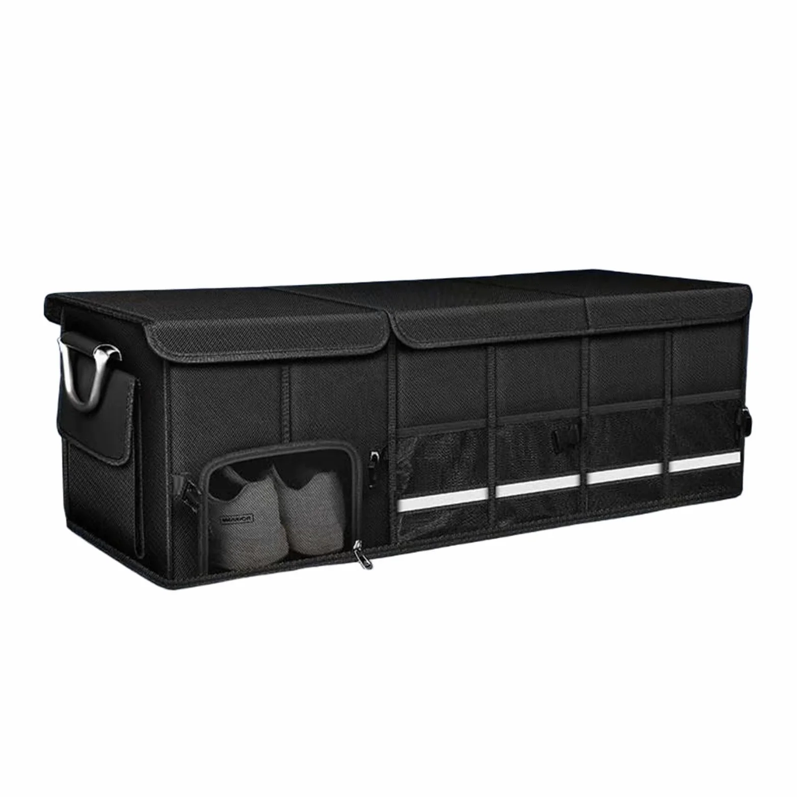 Organizador de Coche para Chrysler Grand Cherokee 2017-2023, Caja Plegable Maletero de Coche Impermeable Plegable con Tapa Plegable Aluminio,112L
