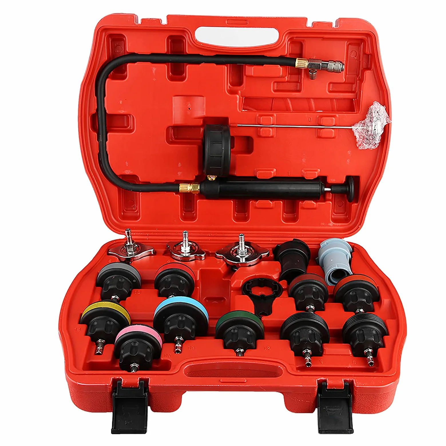 Probador de refrigeración, Kit Herramientas Universal for detectar Fugas Agua en el del automóvil, Prueba presión radiador, Detector confiable for automóviles y Motocicletas