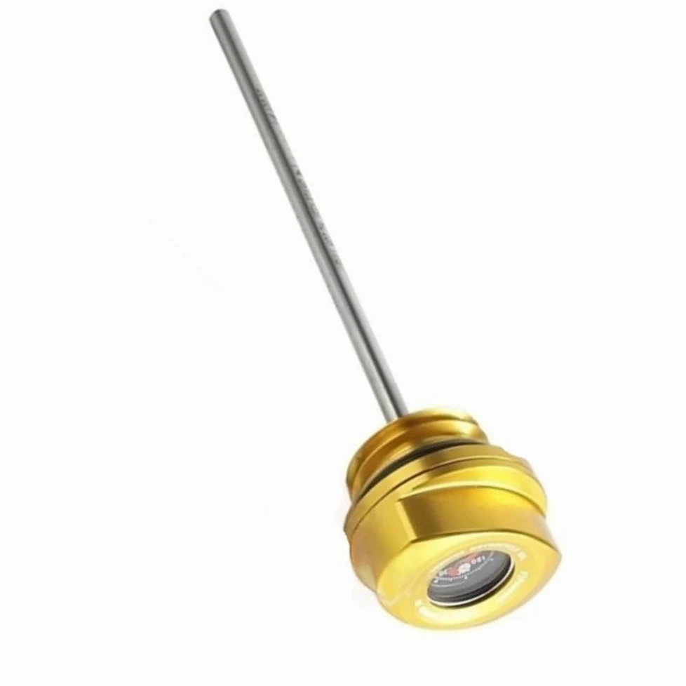 Accesorios Para Motocicletas Varilla Medición Temperatura Aceite Varilla Medición De Aceit Motor Tapa Del Tanque Con Indicador De Temperatura Del Generador Varilla(Yellow)