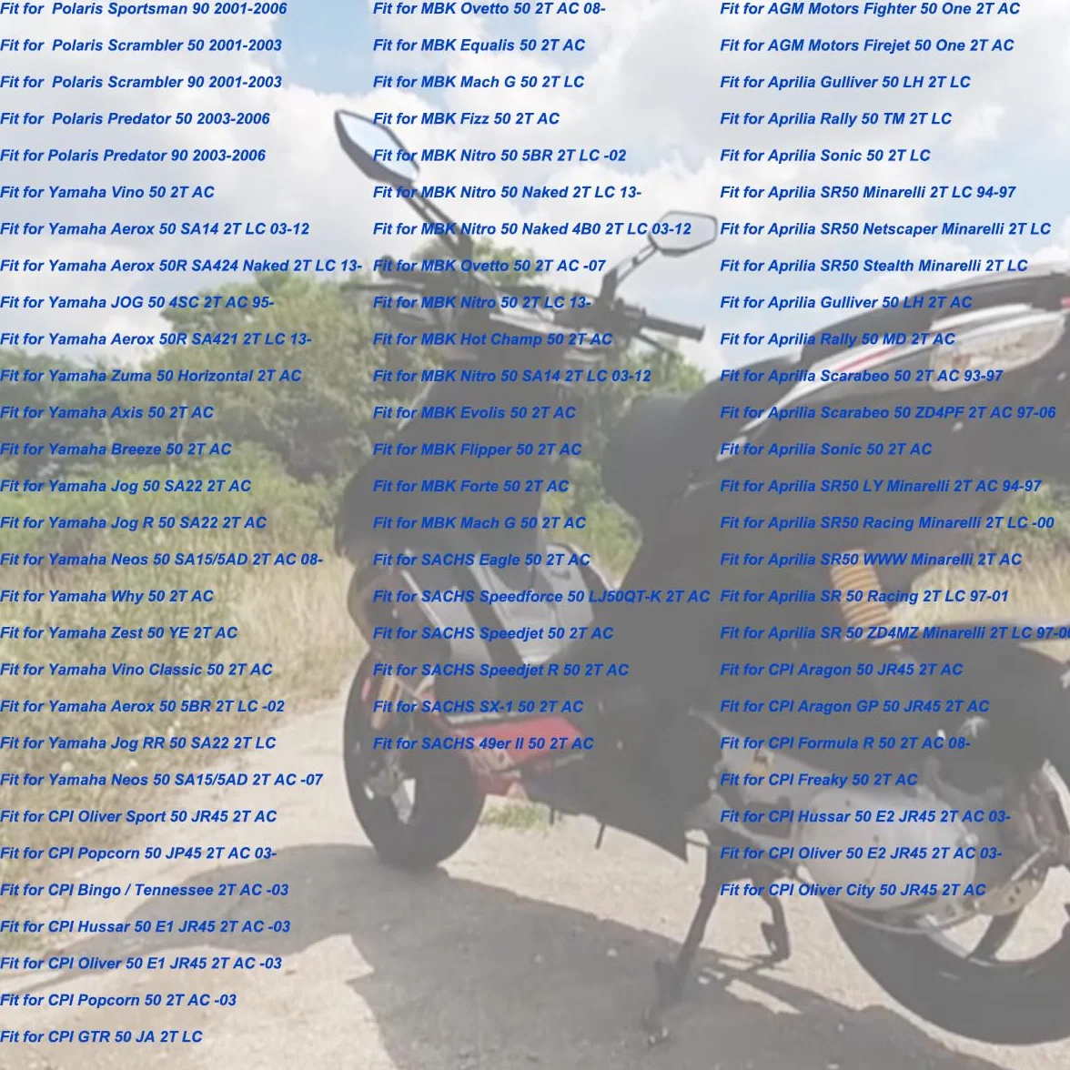 Juego de juntas para válvula de láminas del colector de admisión de motocicletas para Aprilia SR50 para Yamaha Aerox Jog 50 para Polaris motores de 2 tiempos 49 cc 50 cc scooters ciclomotores